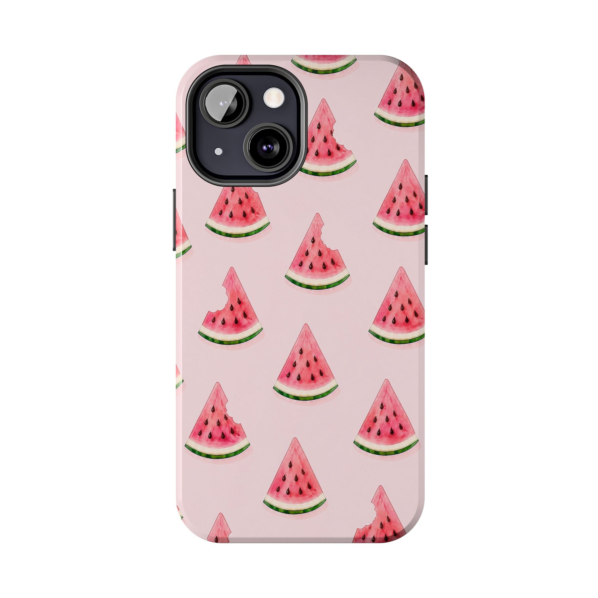 Watermelon Slice Tough Phone Case — Pink Fruit Pattern, Summer Phone Cover