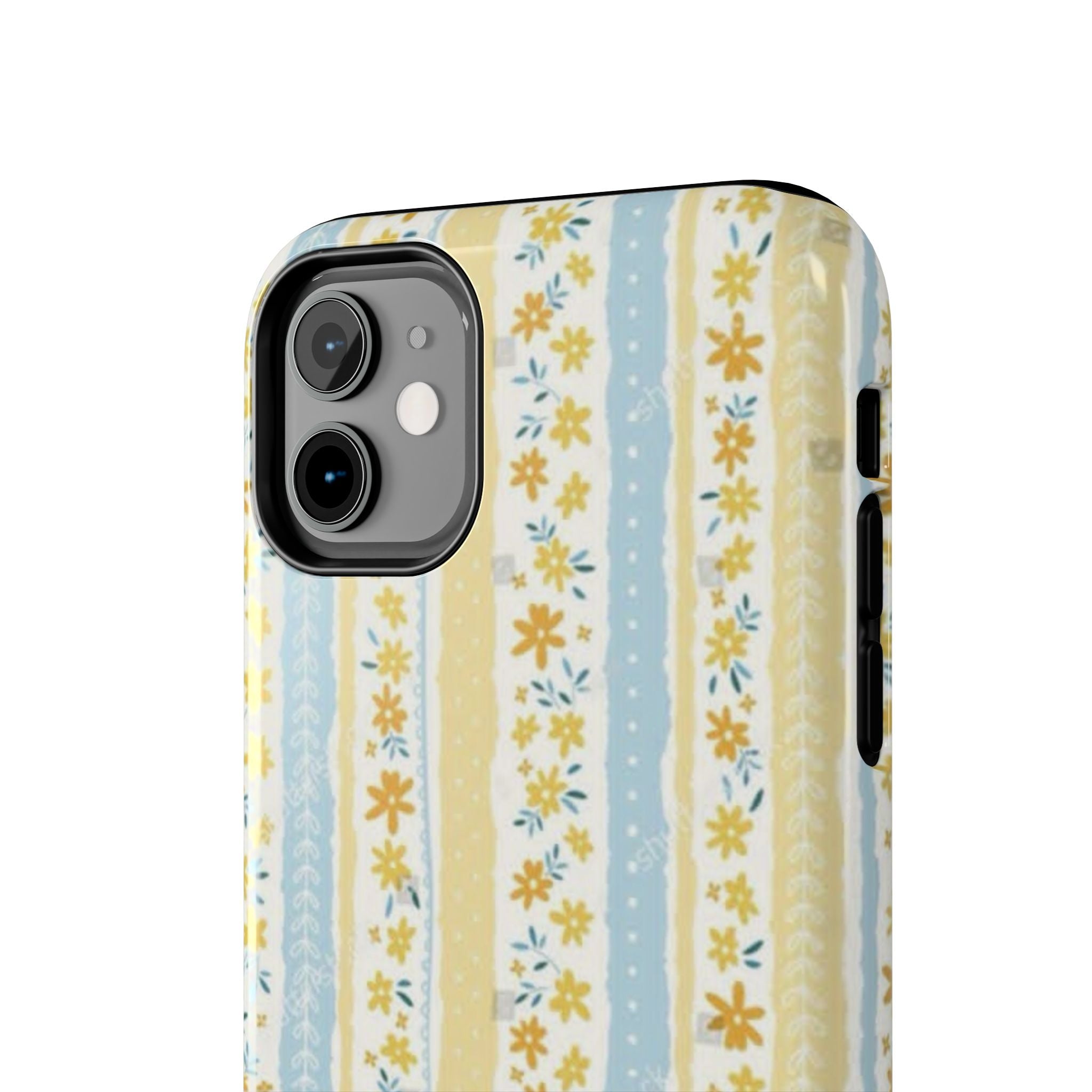 Cowboy Goose Tough Phone Case — Cute Farm Animal iPhone Case with Floral Stripes