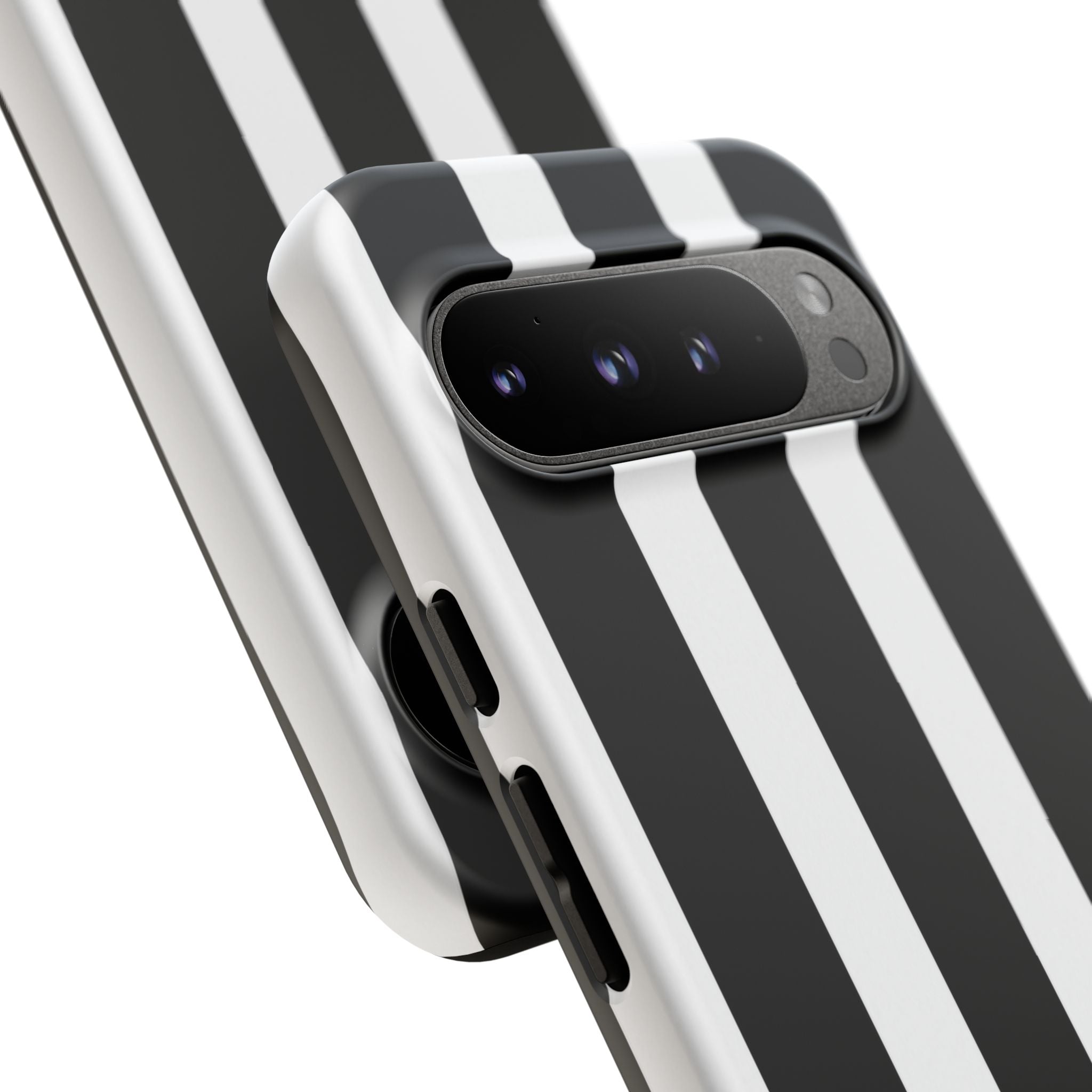 Black & White Vertical Stripe Phone Case — Tough Protective iPhone Cover