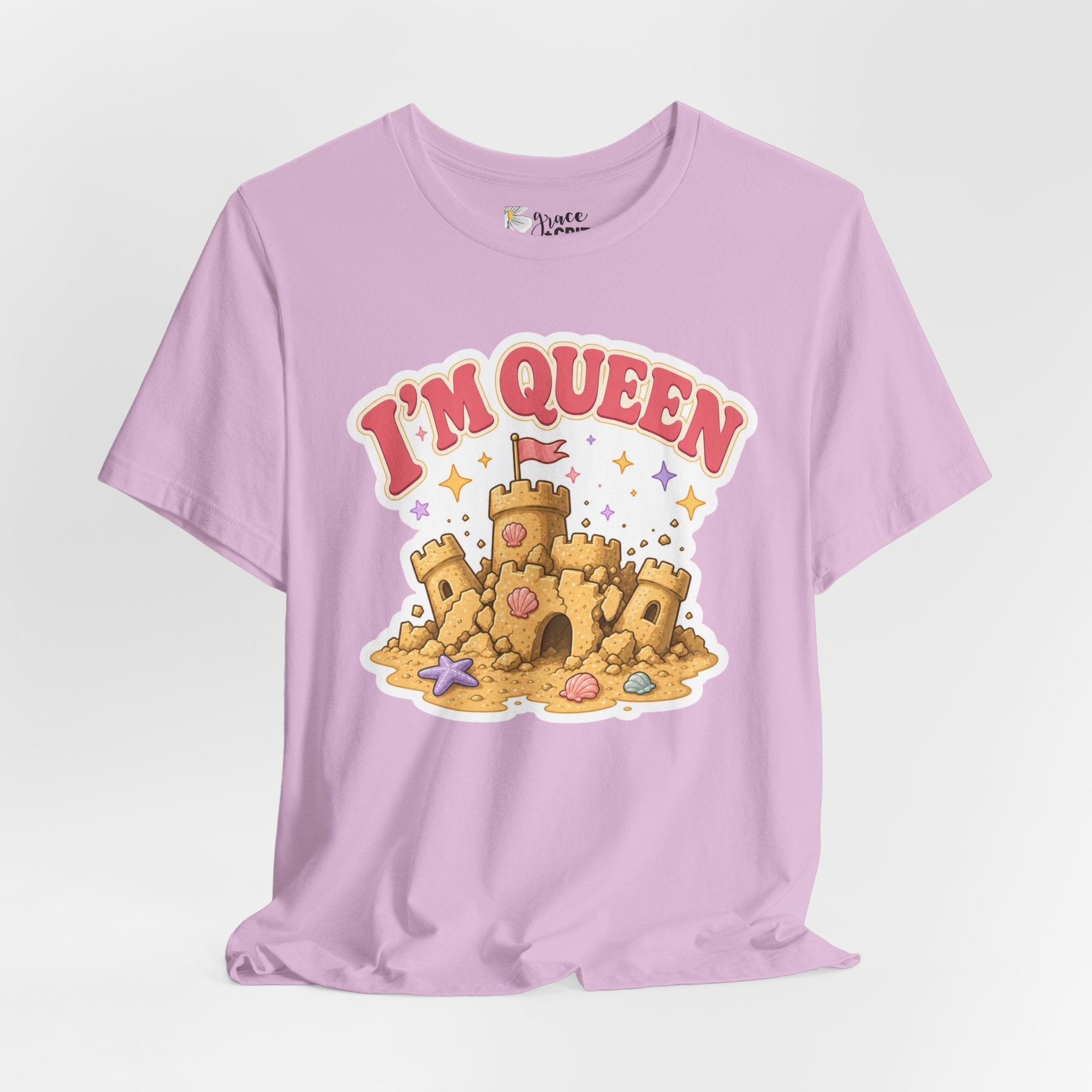 I'm Queen Sandcastle Tee | Cute Beach Princess Graphic Shirt