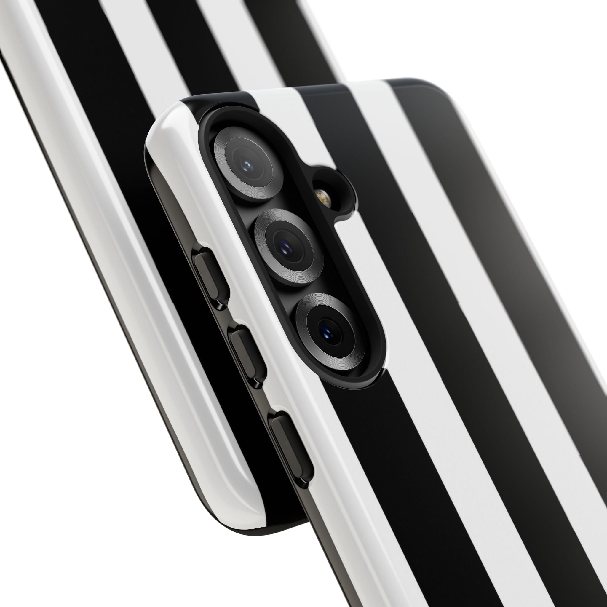 Black & White Vertical Stripe Phone Case — Tough Protective iPhone Cover