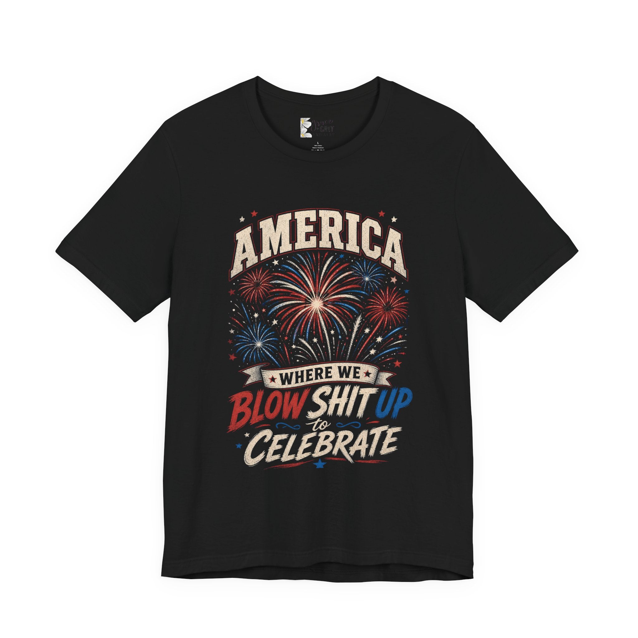 America Fireworks Celebrate Tee | Patriotic Fourth of July Shirt
