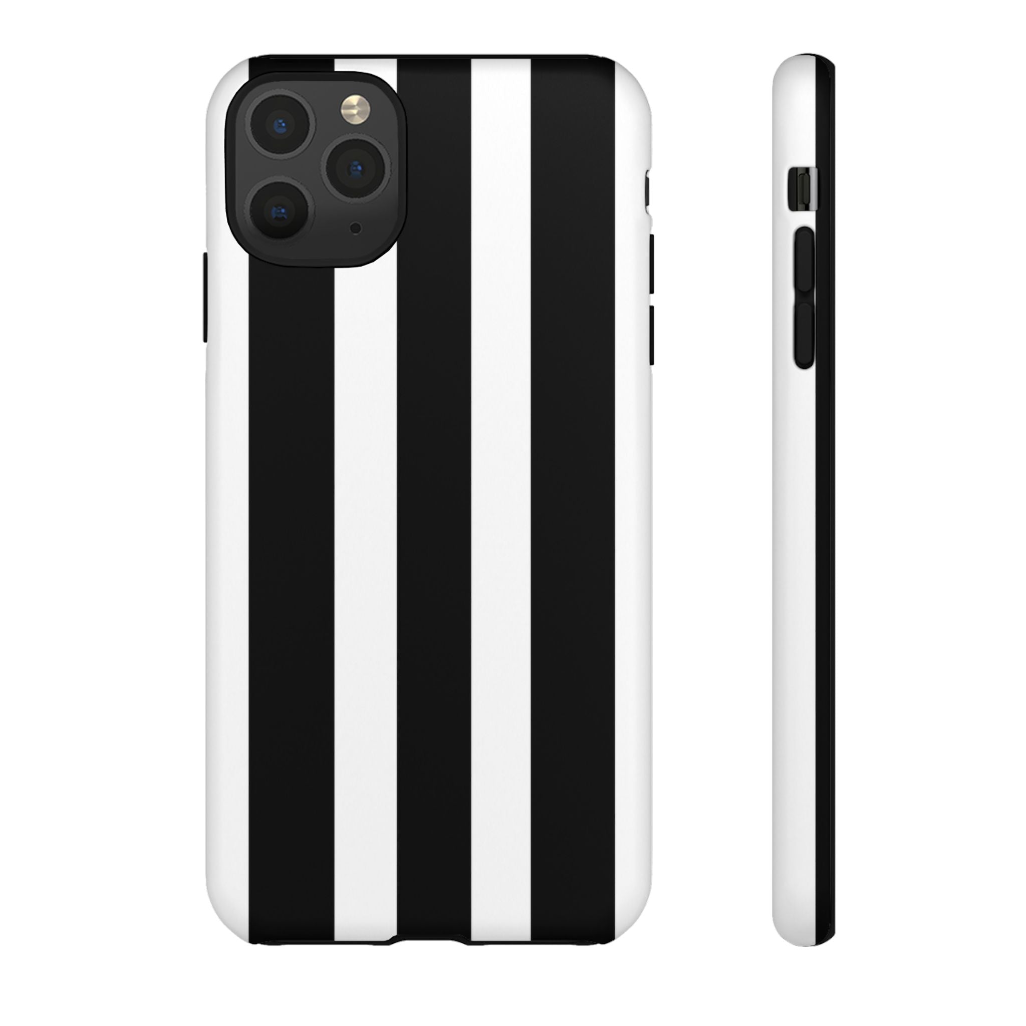Black & White Vertical Stripe Phone Case — Tough Protective iPhone Cover