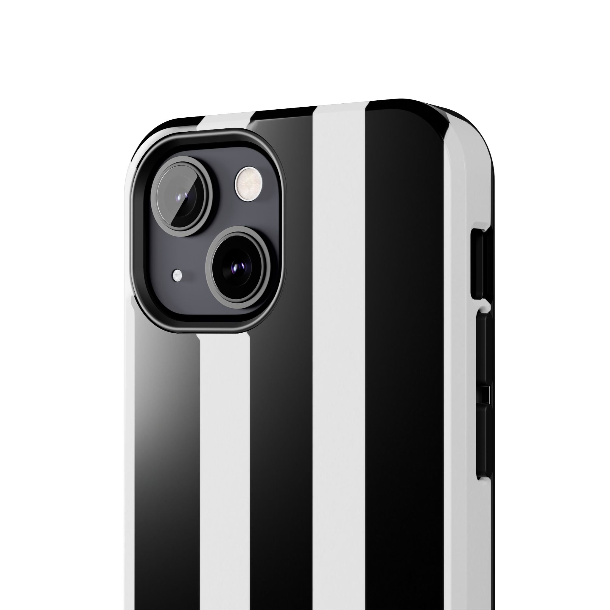 Black & White Bold Stripe Phone Case — Tough Protective Cover