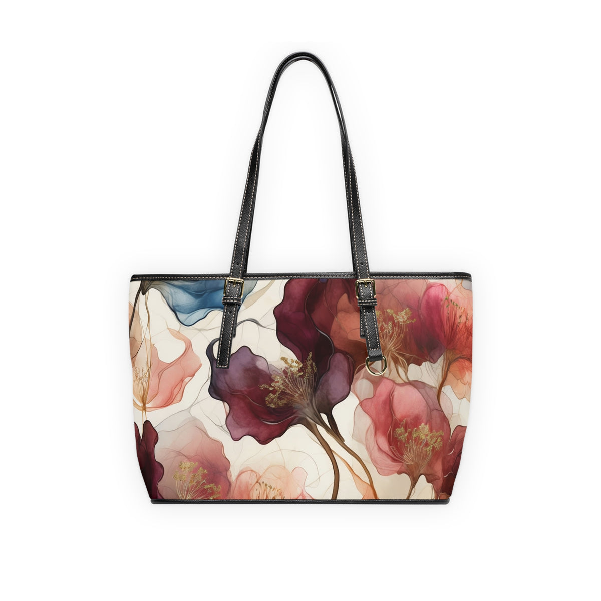 Floral PU Leather Shoulder Bag