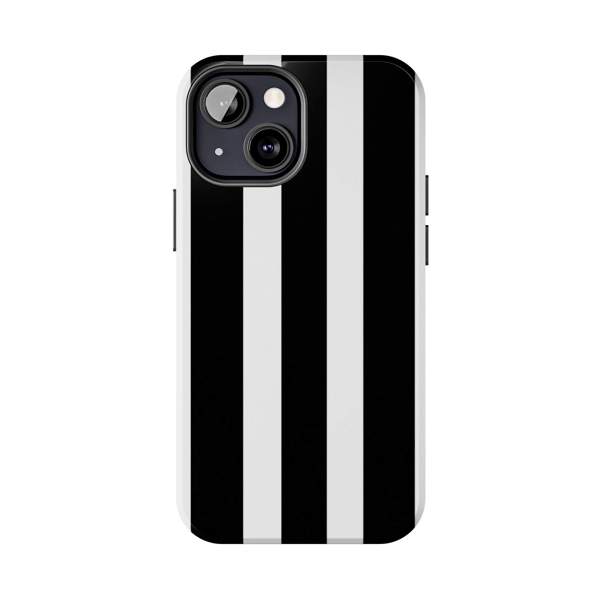 Black & White Bold Stripe Phone Case — Tough Protective Cover