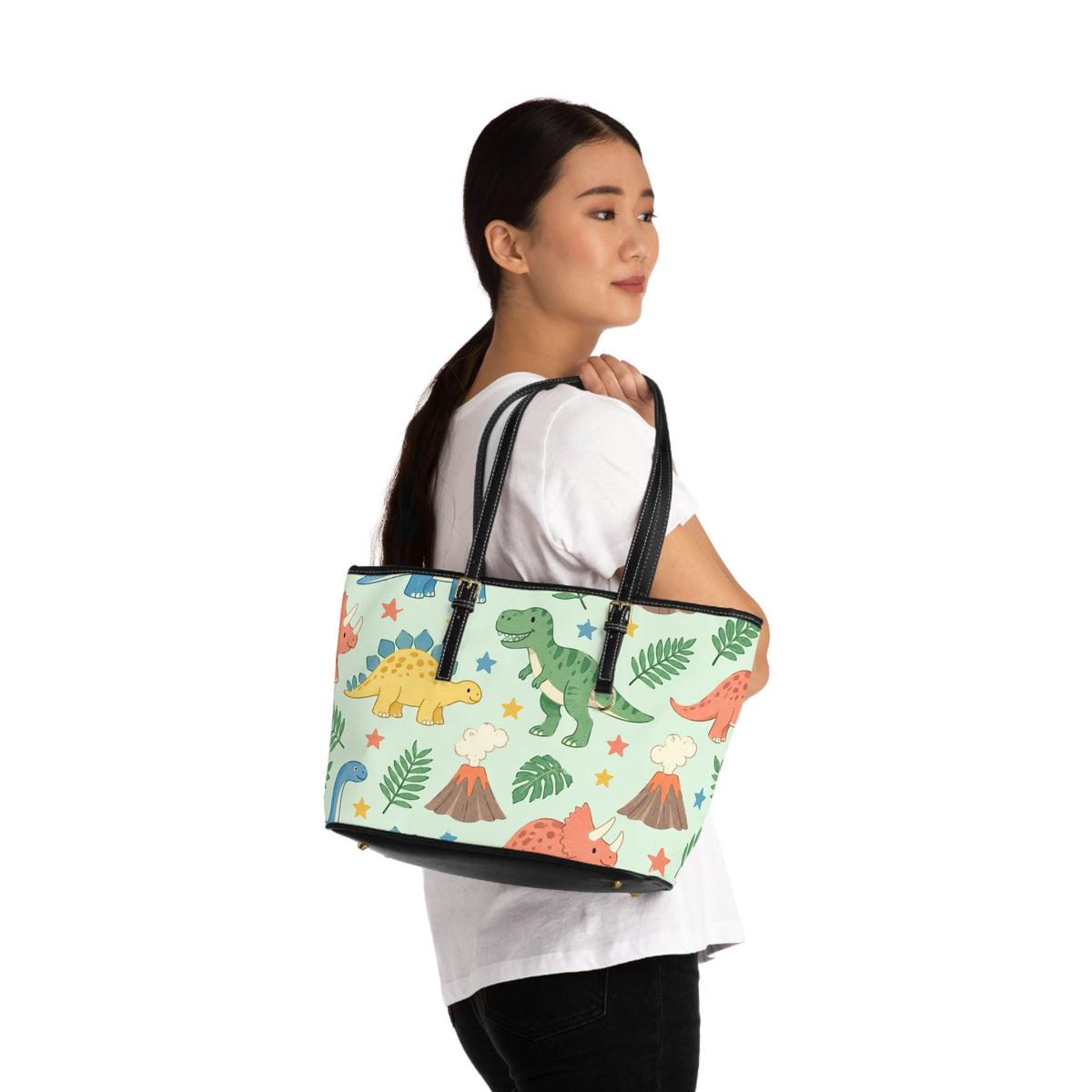 Dinosaur Adventure PU Leather Shoulder Bag for Kids and Dino Lovers