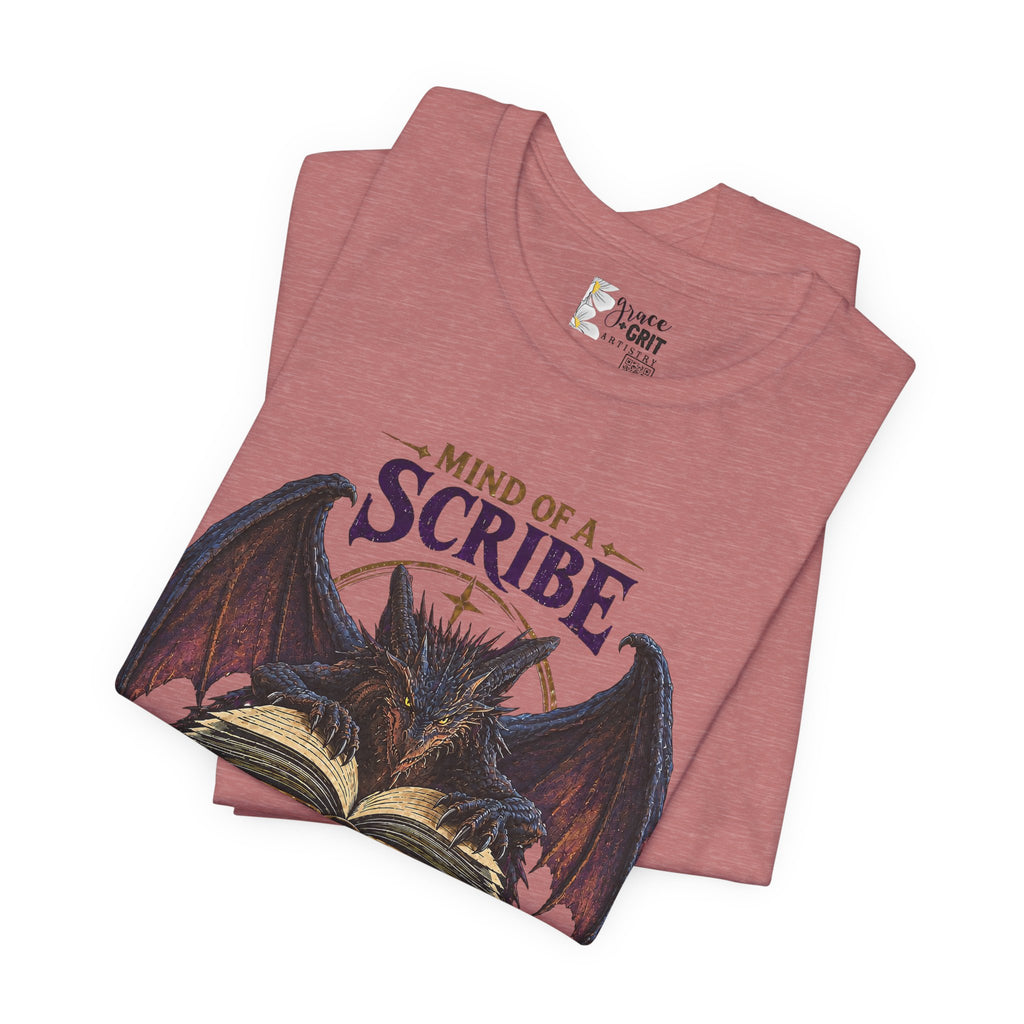 Scribe Dragon Rider T-Shirt — "Mind of a Scribe, Heart of a Dragon Rider" Fantasy Tee