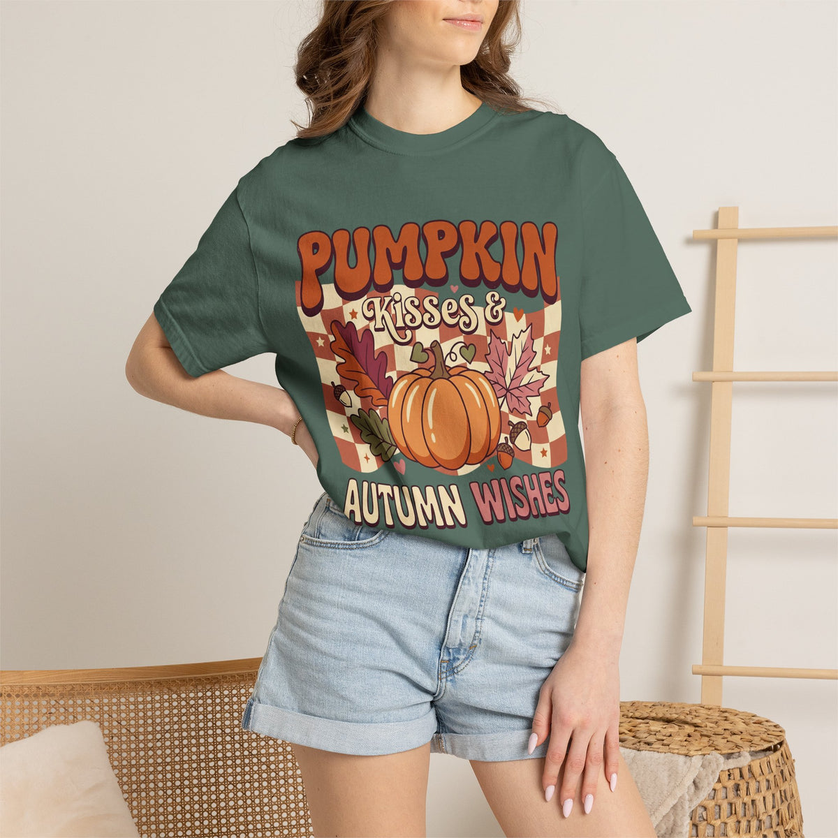 Pumpkin Kisses & Autumn Wishes Fall T-Shirt