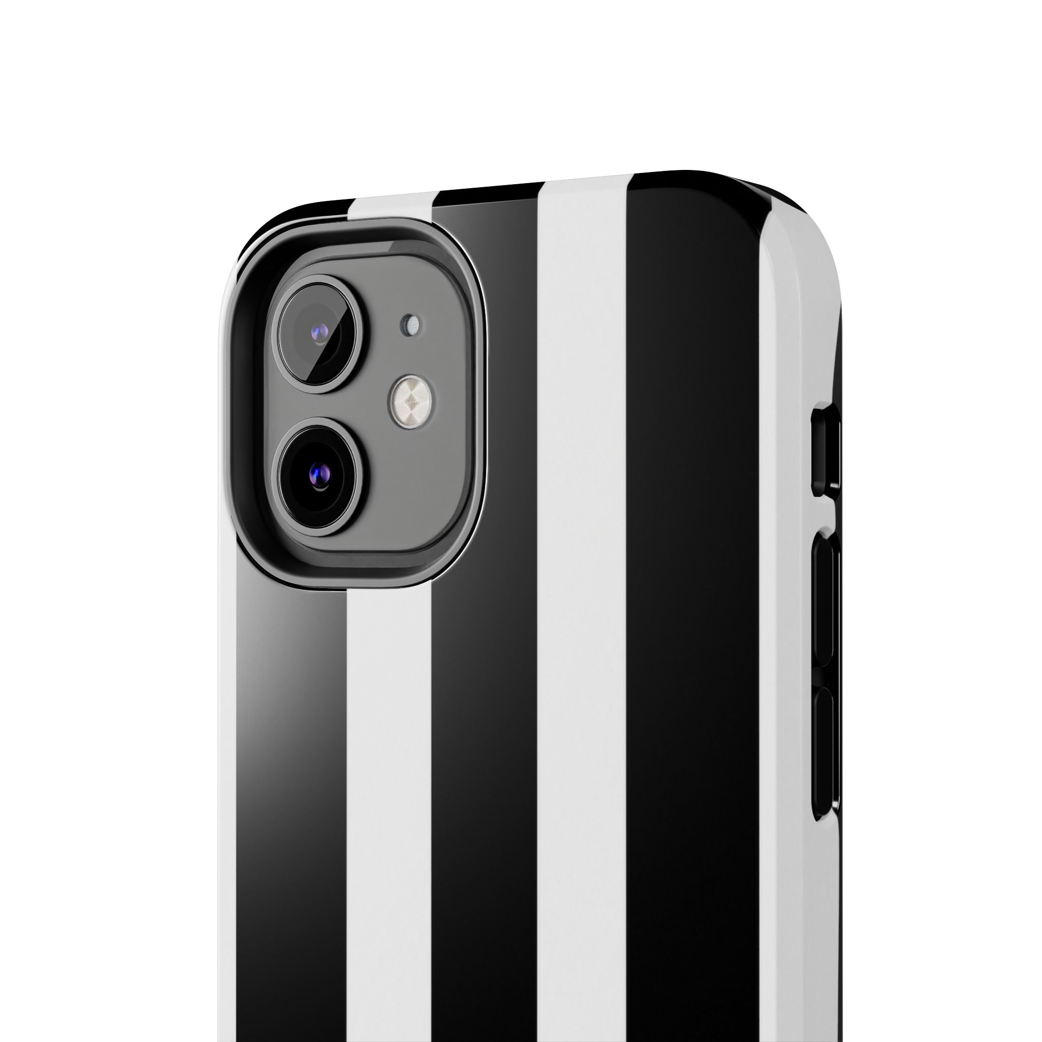 Black & White Bold Stripe Phone Case — Tough Protective Cover