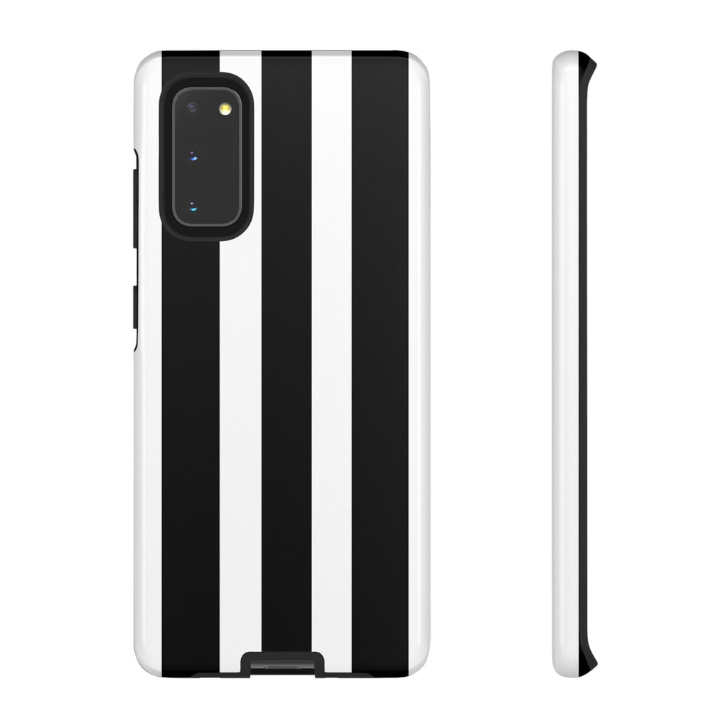 Black & White Vertical Stripe Phone Case — Tough Protective iPhone Cover
