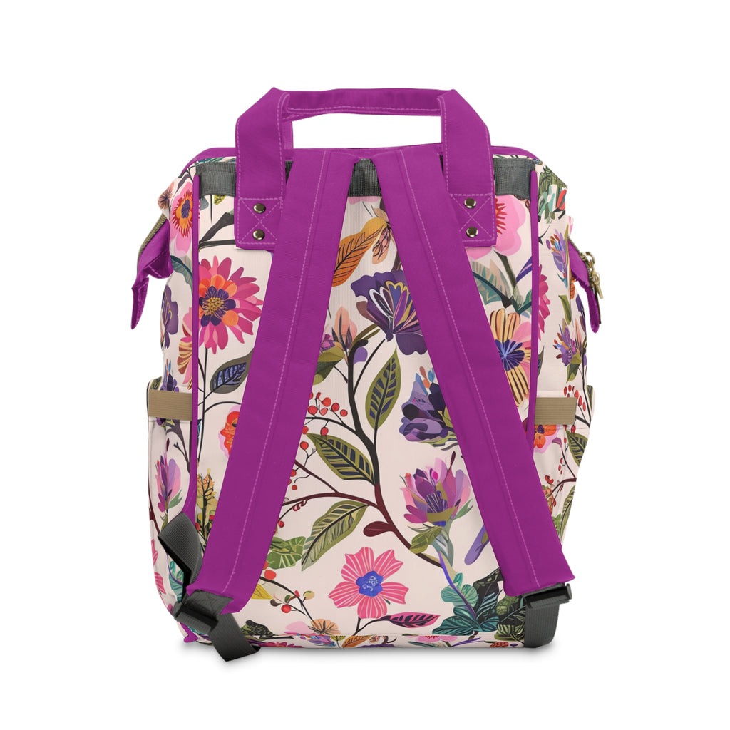 Floral Multifunctional Diaper Backpack