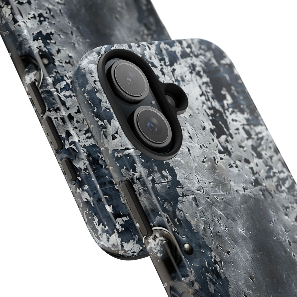 Rugged Distressed Metal Phone Case — Industrial Grunge iPhone Cover