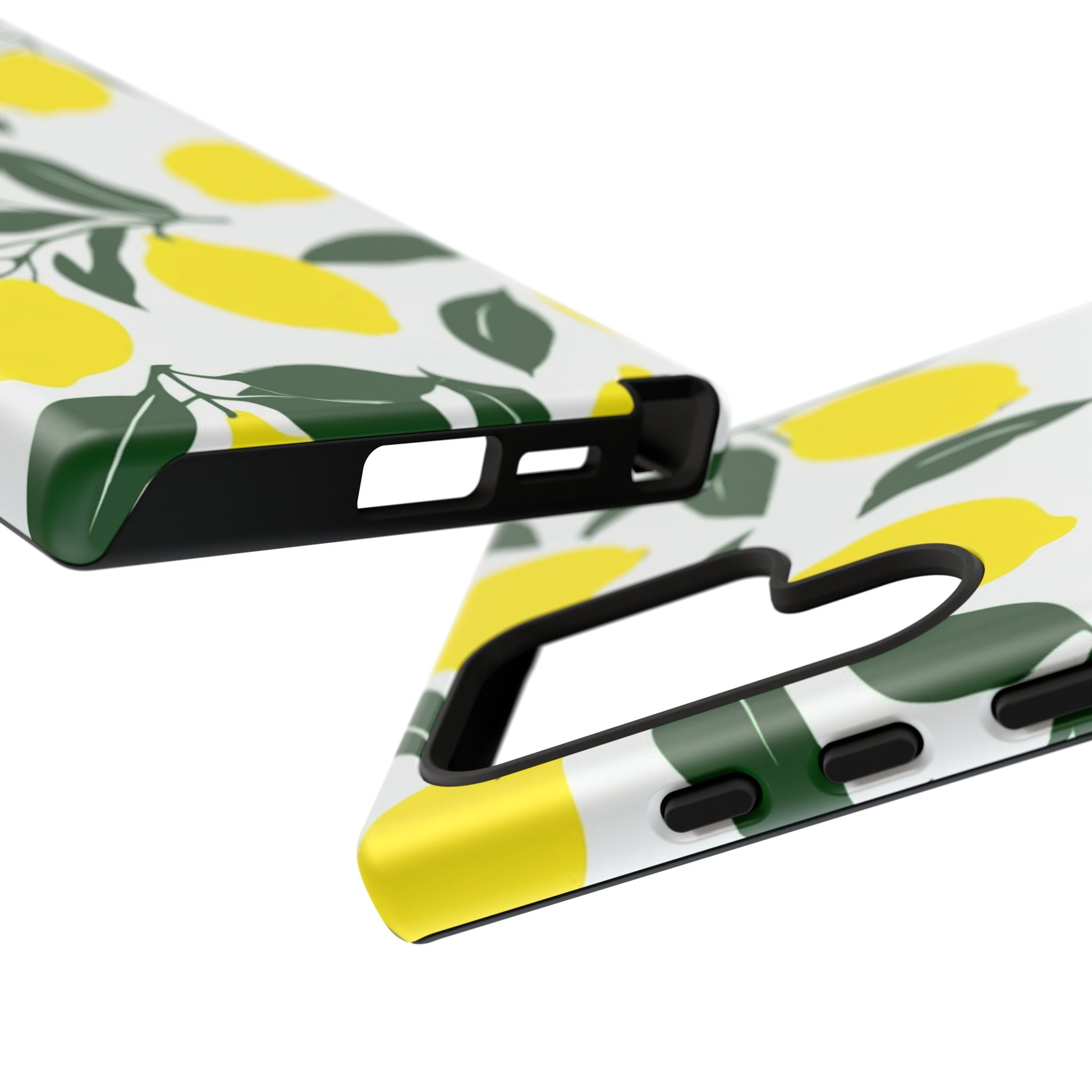 Lemon Pattern Tough Phone Case — Bright Citrus Protective Cover