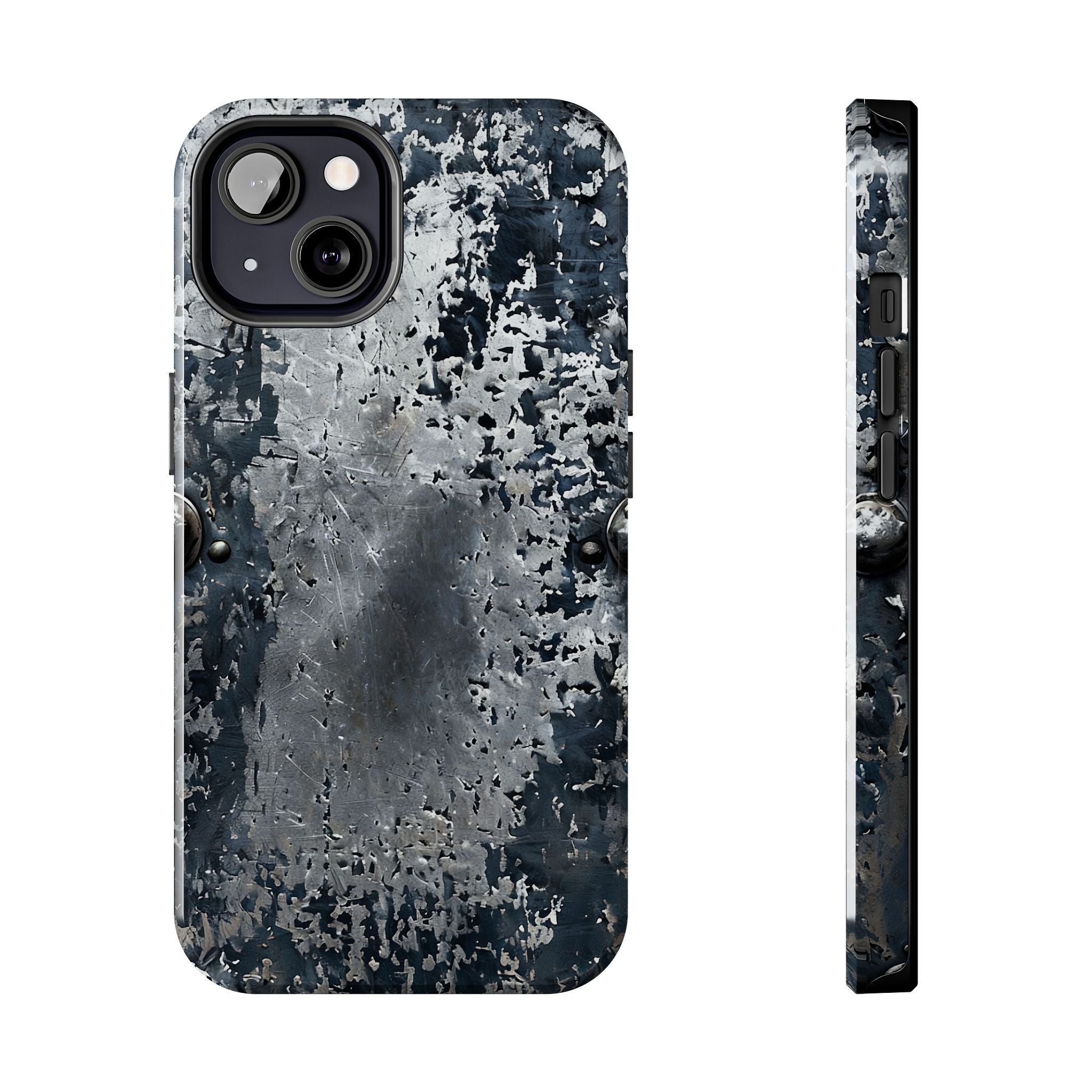 Rugged Distressed Metal Phone Case — Industrial Grunge iPhone Cover