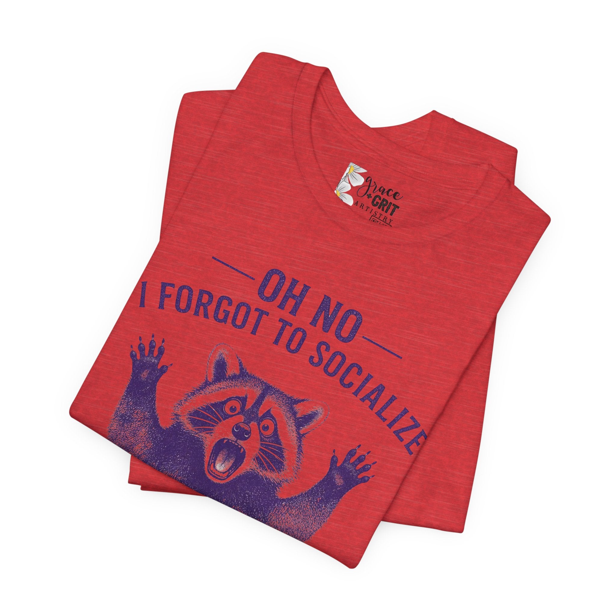 Oh No I Forgot To Socialize The Children T-Shirt — Funny Raccoon Graphic Tee