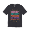 Taekwondo Values COURTESY INTEGRITY PERSEVERANCE tee | Martial Arts Principles T-Shirt