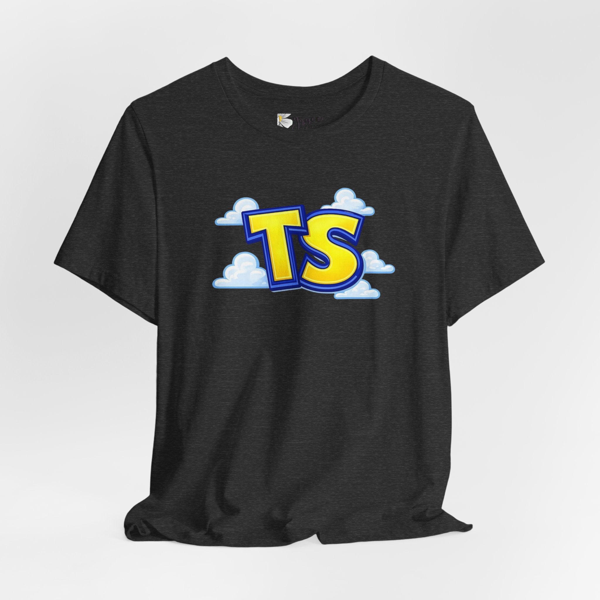 TS Cloud Logo T-Shirt — Playful Retro Graphic Tee
