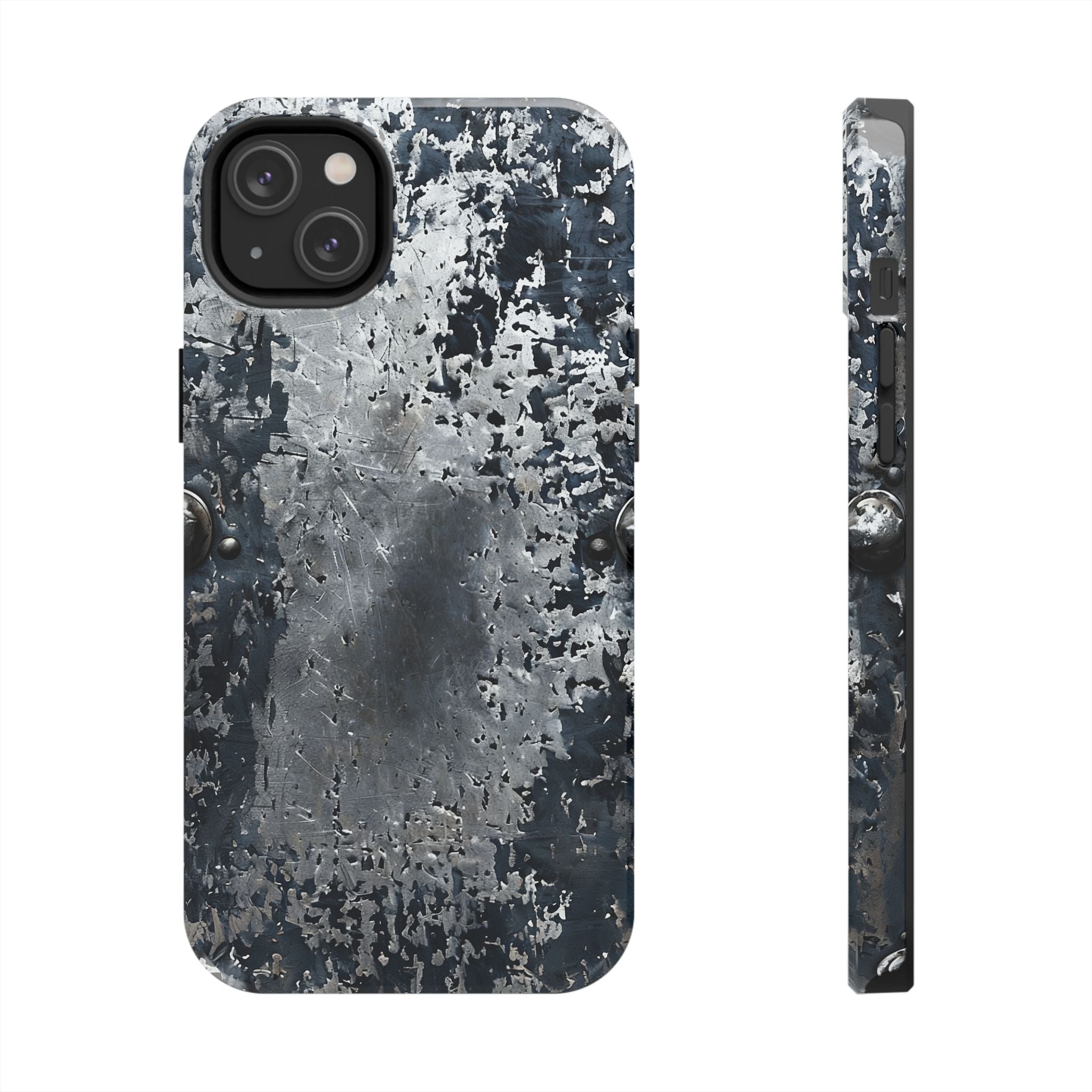 Rugged Distressed Metal Phone Case — Industrial Grunge iPhone Cover