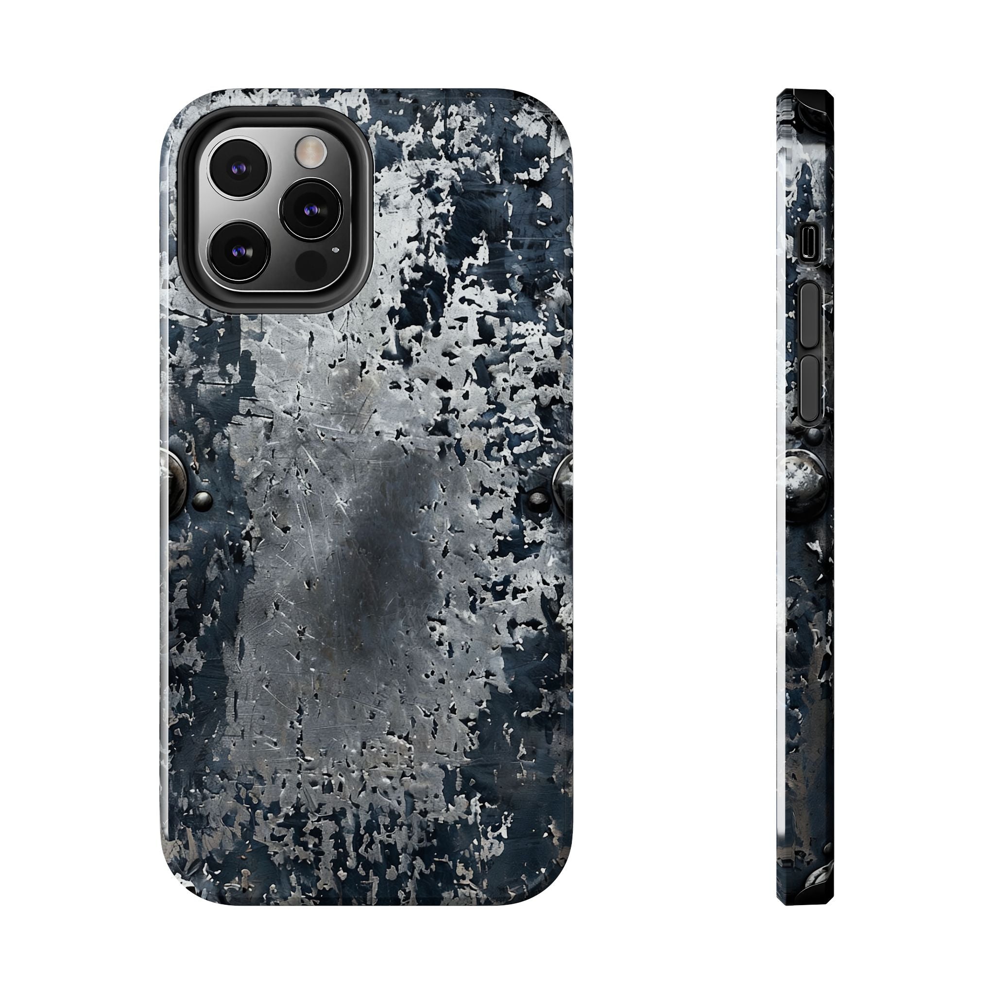 Rugged Distressed Metal Phone Case — Industrial Grunge iPhone Cover