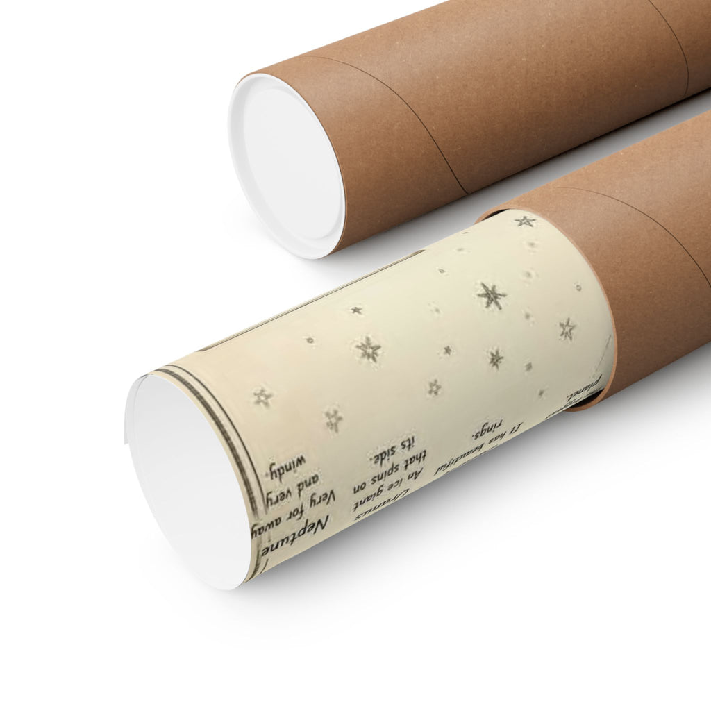 Solar System Poster — Vintage Educational Matte Vertical Wall Art