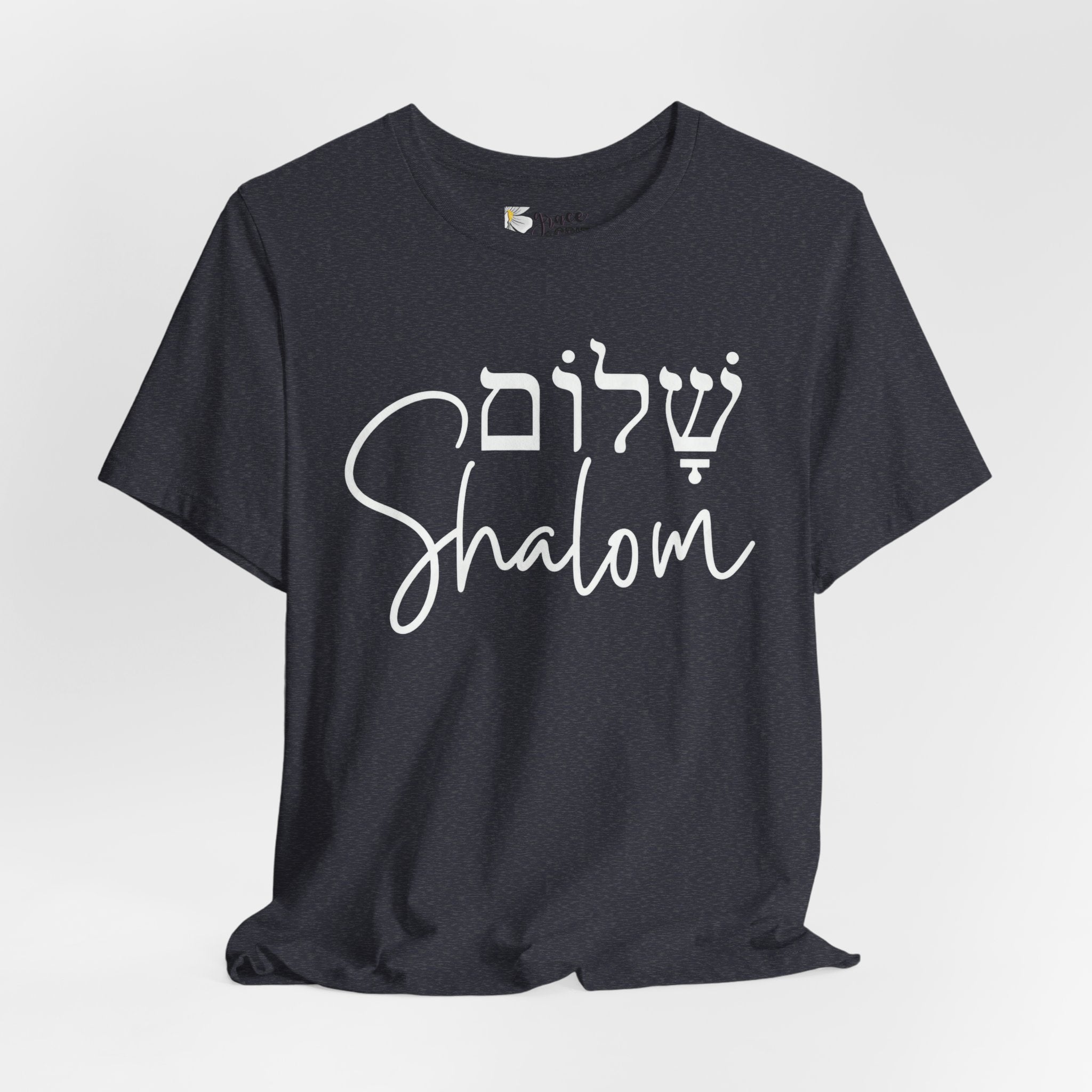 Shalom T-Shirt — Hebrew Peace Script Tee