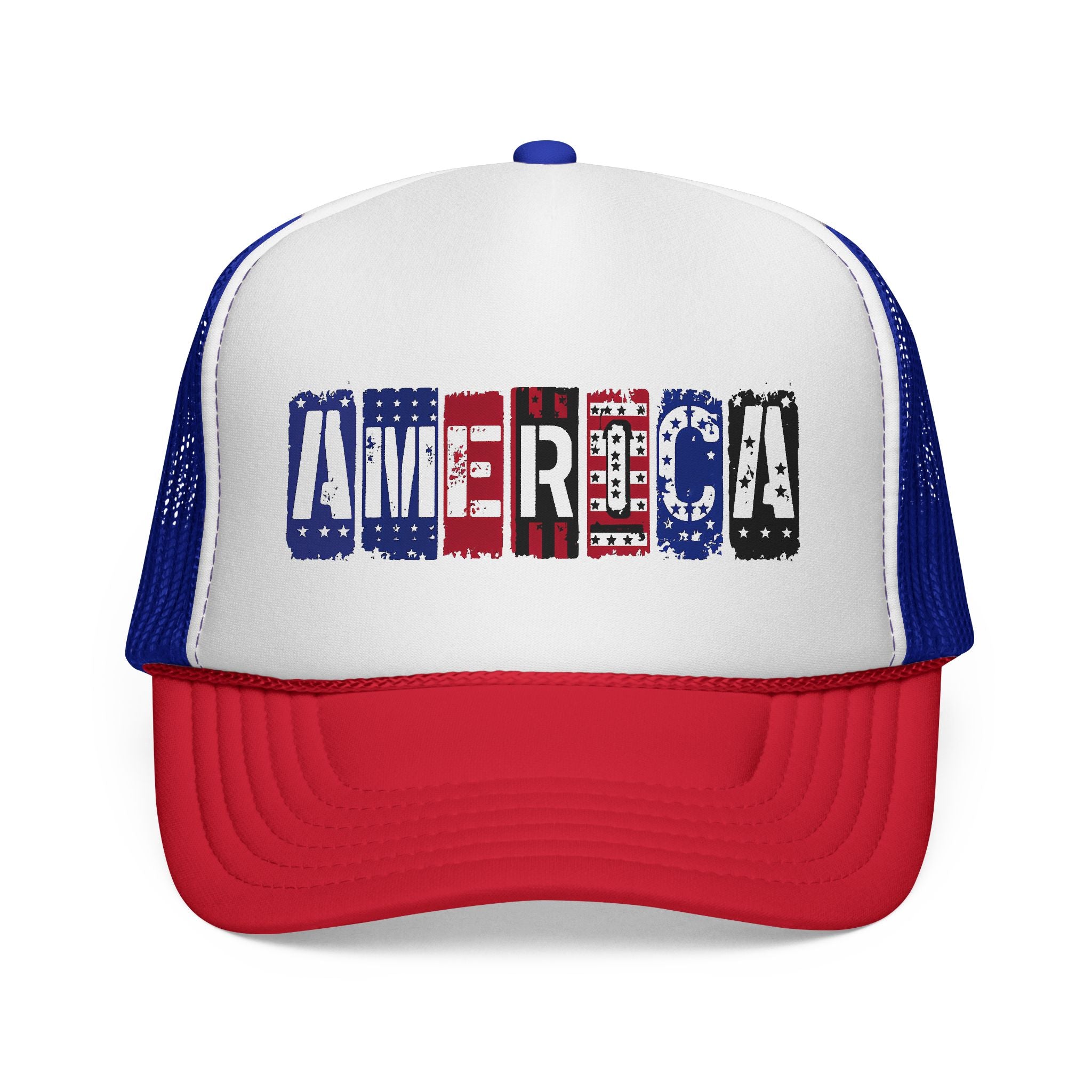 America Trucker Cap – Distressed Patriotic Flag Design