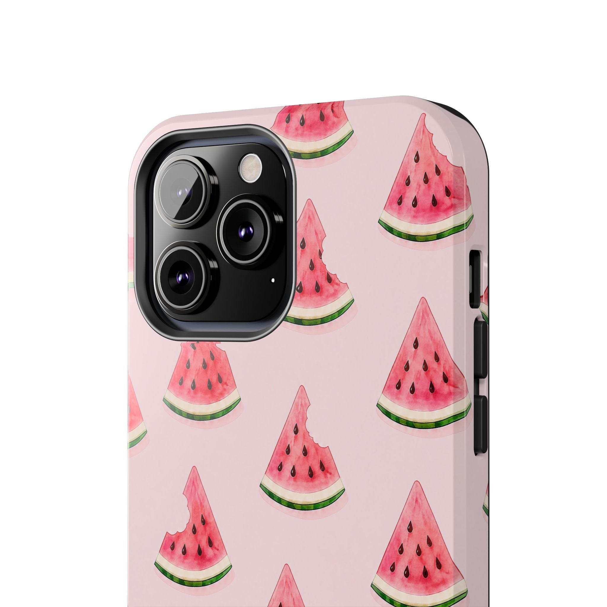 Watermelon Slice Tough Phone Case — Pink Fruit Pattern, Summer Phone Cover
