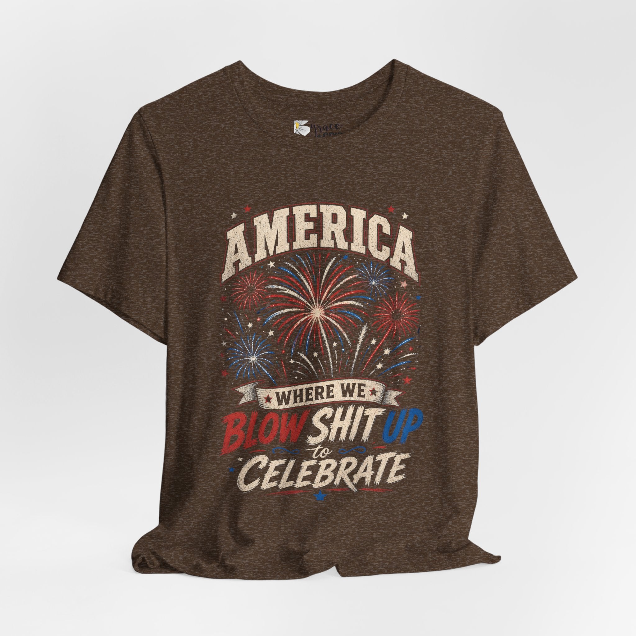 America Fireworks Celebrate Tee | Patriotic Fourth of July Shirt