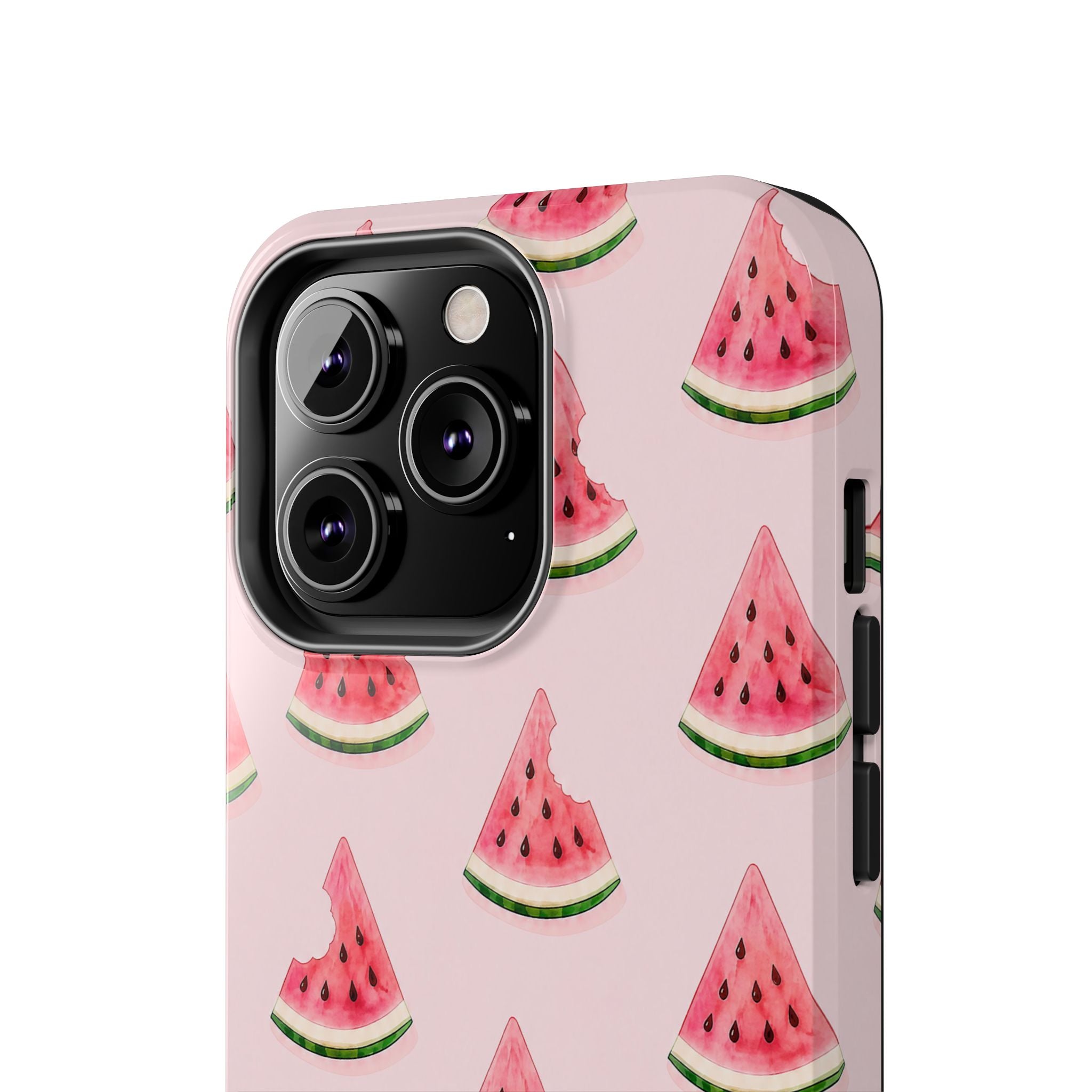 Watermelon Slice Tough Phone Case — Pink Fruit Pattern, Summer Phone Cover