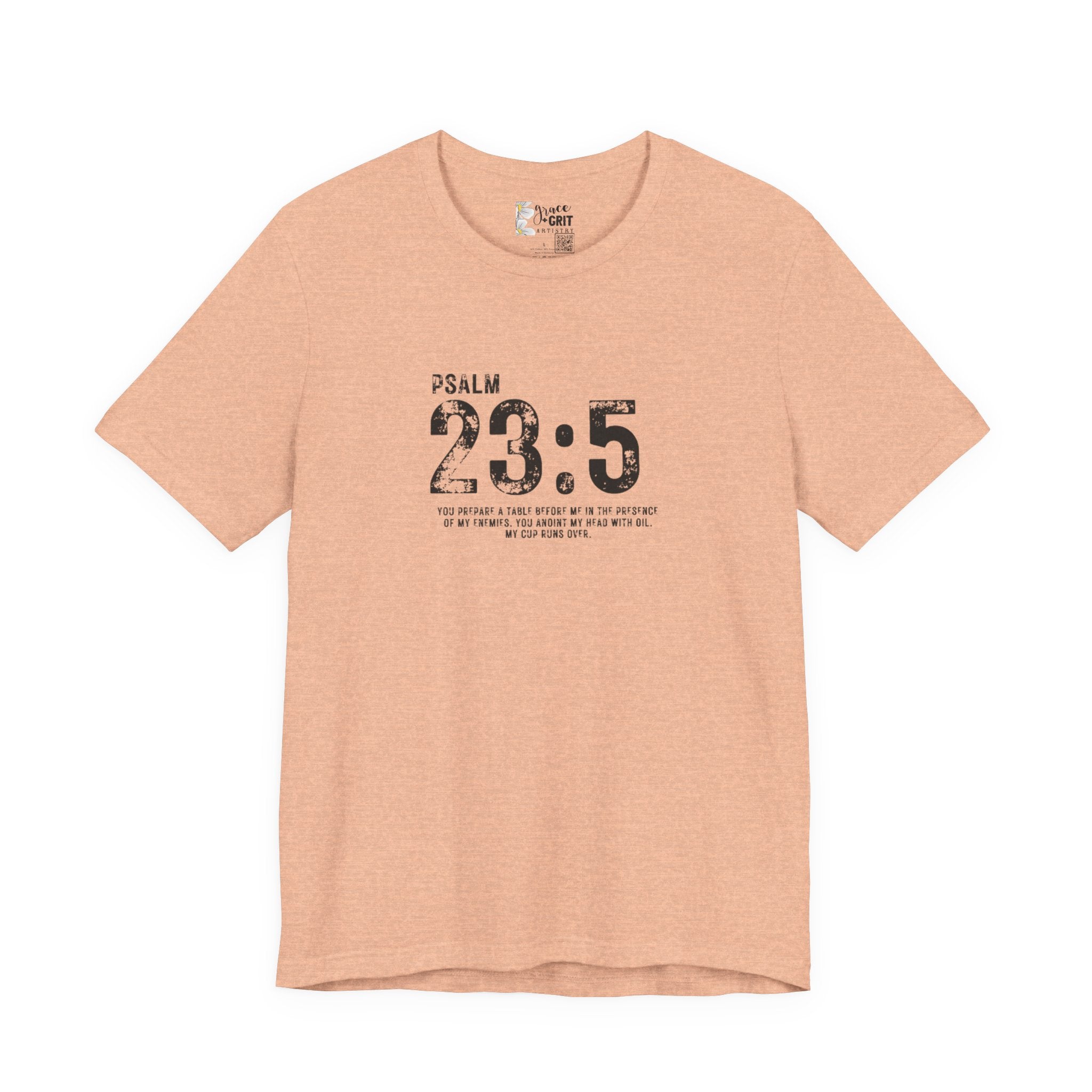 Psalm 23:5 T‑Shirt — Christian Inspirational Scripture Tee