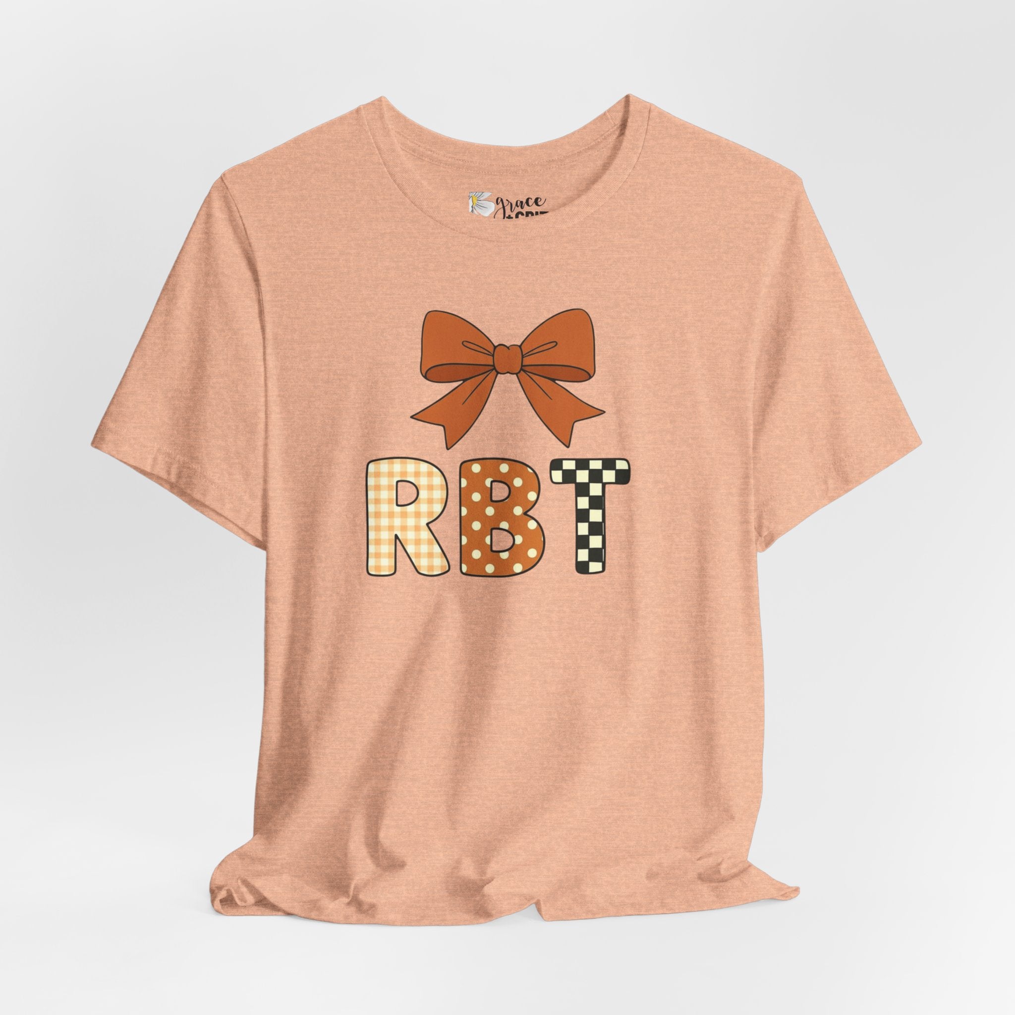 RBT Patch Letters Tee | Bow Monogram Shirt, Checkered & Gingham Initials