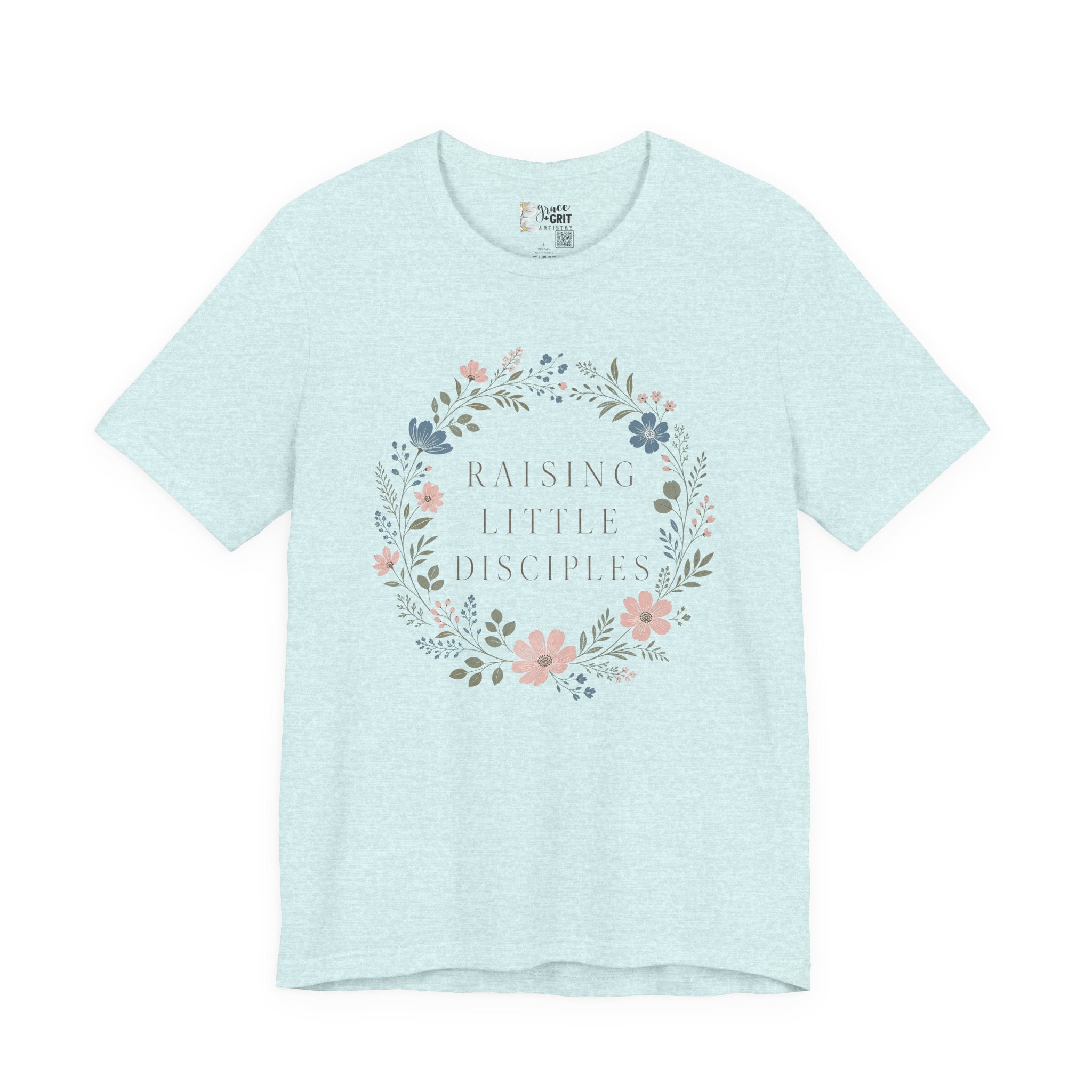 T-Shirt — "Raising Little Disciples" Floral Kids Ministry Tee