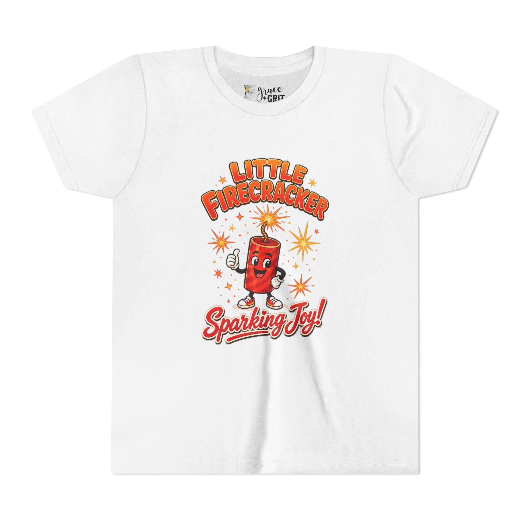 Little Firecracker Youth Tee – "Sparking Joy" Patriotic Kids Shirt