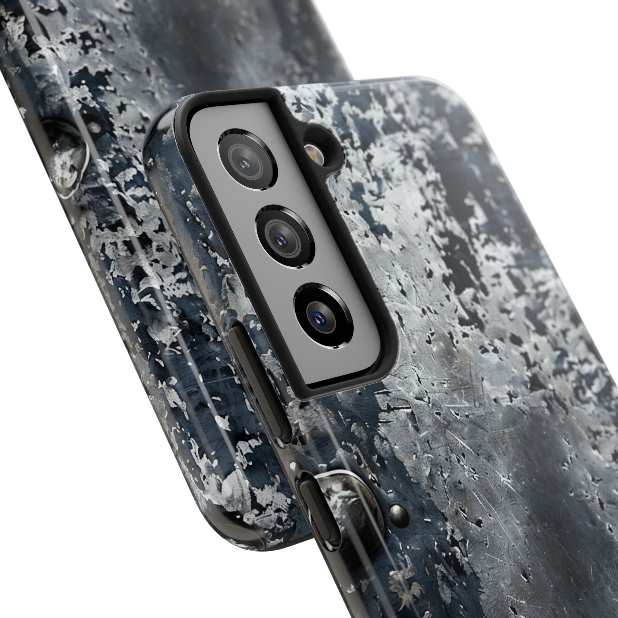Rugged Distressed Metal Phone Case — Industrial Grunge iPhone Cover