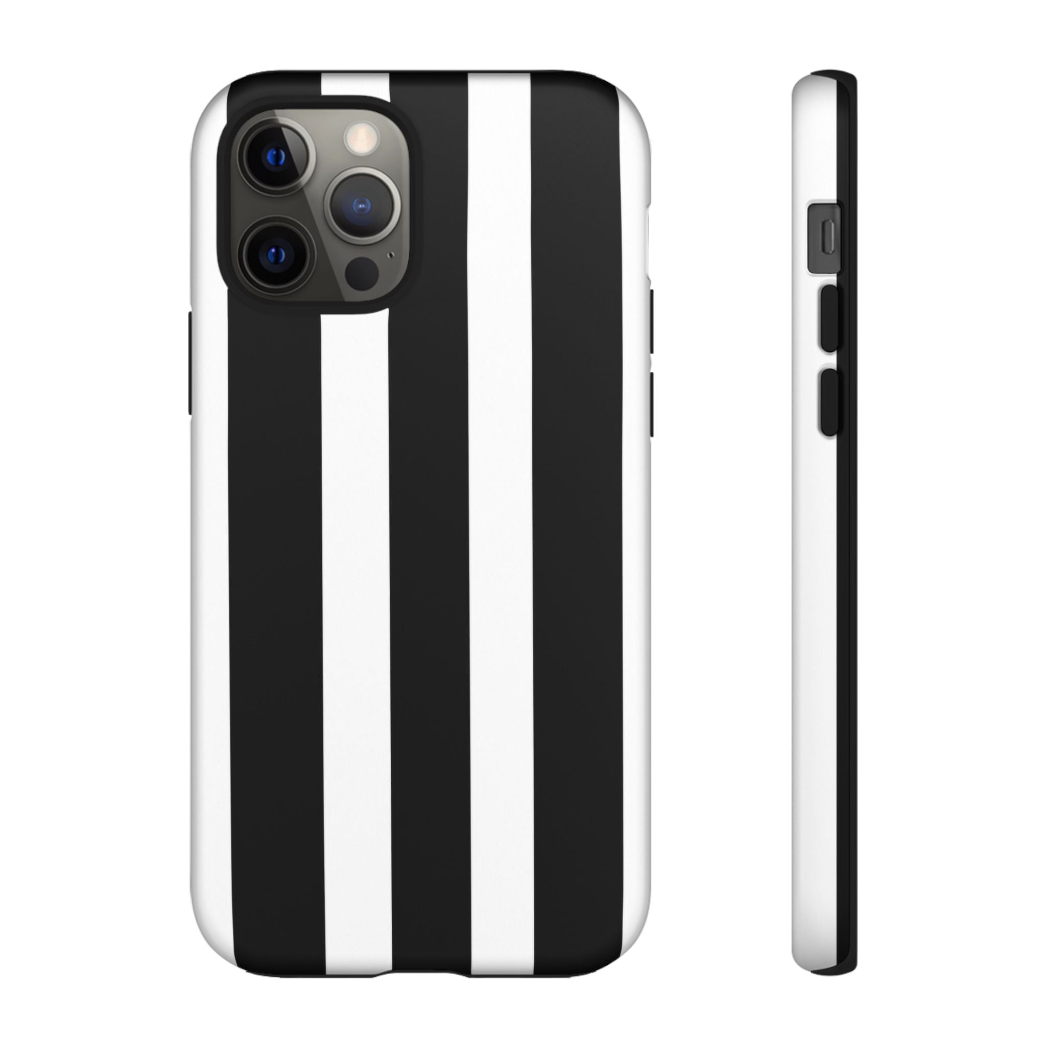 Black & White Vertical Stripe Phone Case — Tough Protective iPhone Cover