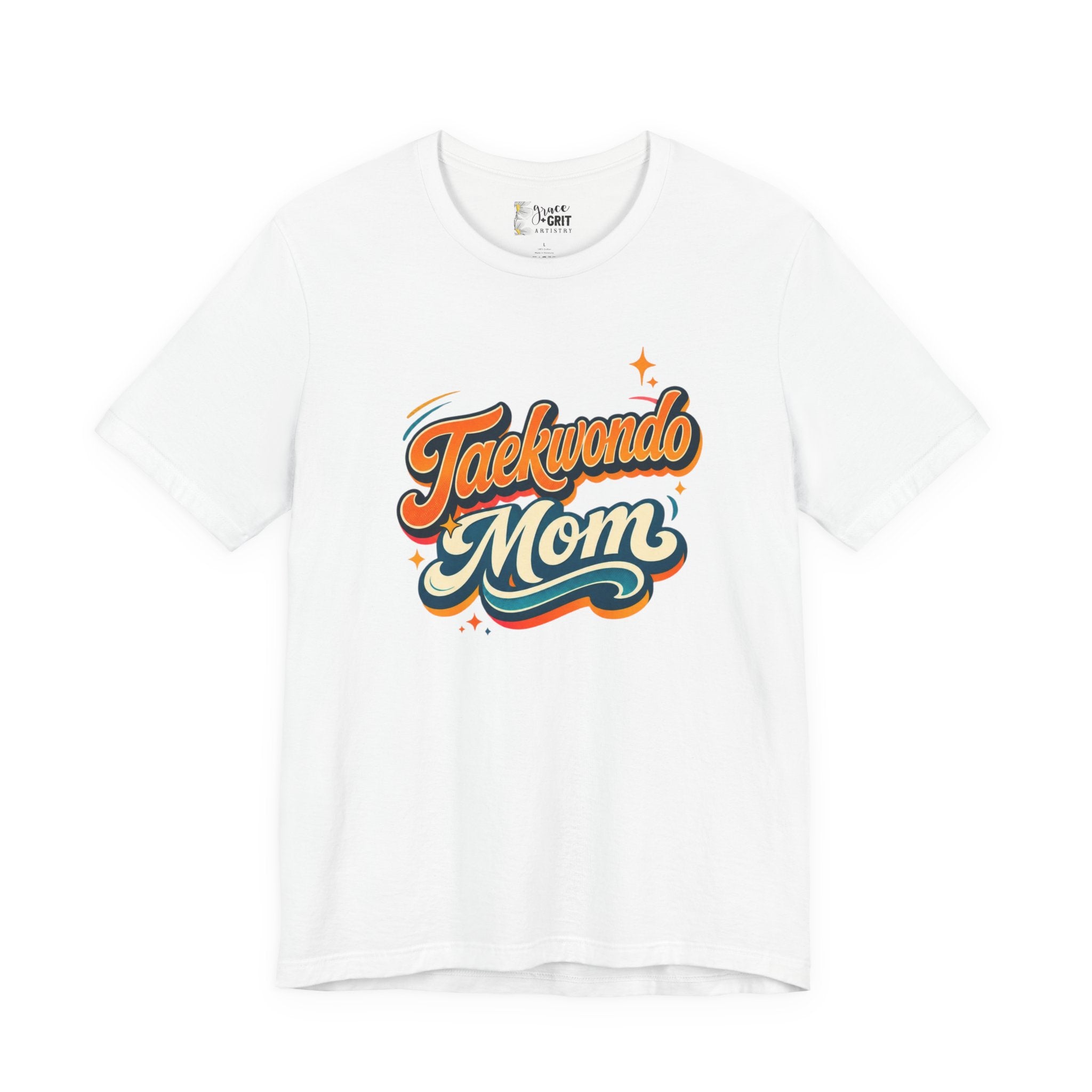Taekwondo Mom T-Shirt | Retro Script Martial Arts Mom Tee
