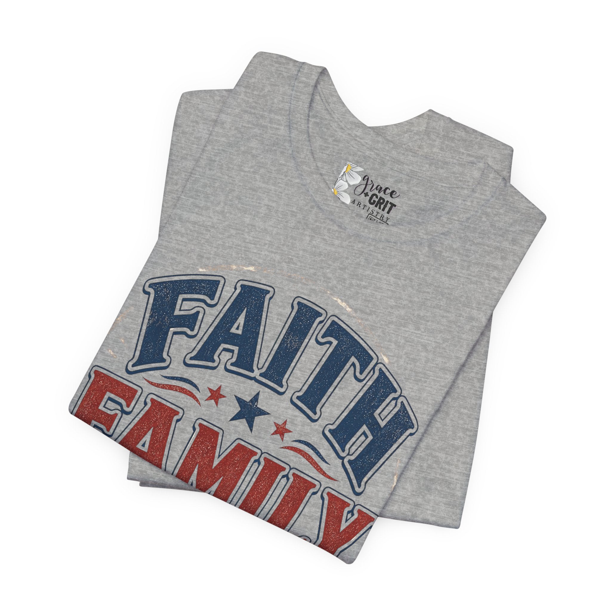 Faith Family Freedom Tee – Patriotic Vintage Graphic T-Shirt