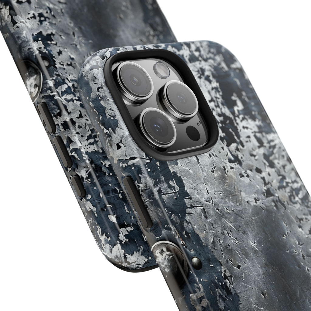 Rugged Distressed Metal Phone Case — Industrial Grunge iPhone Cover