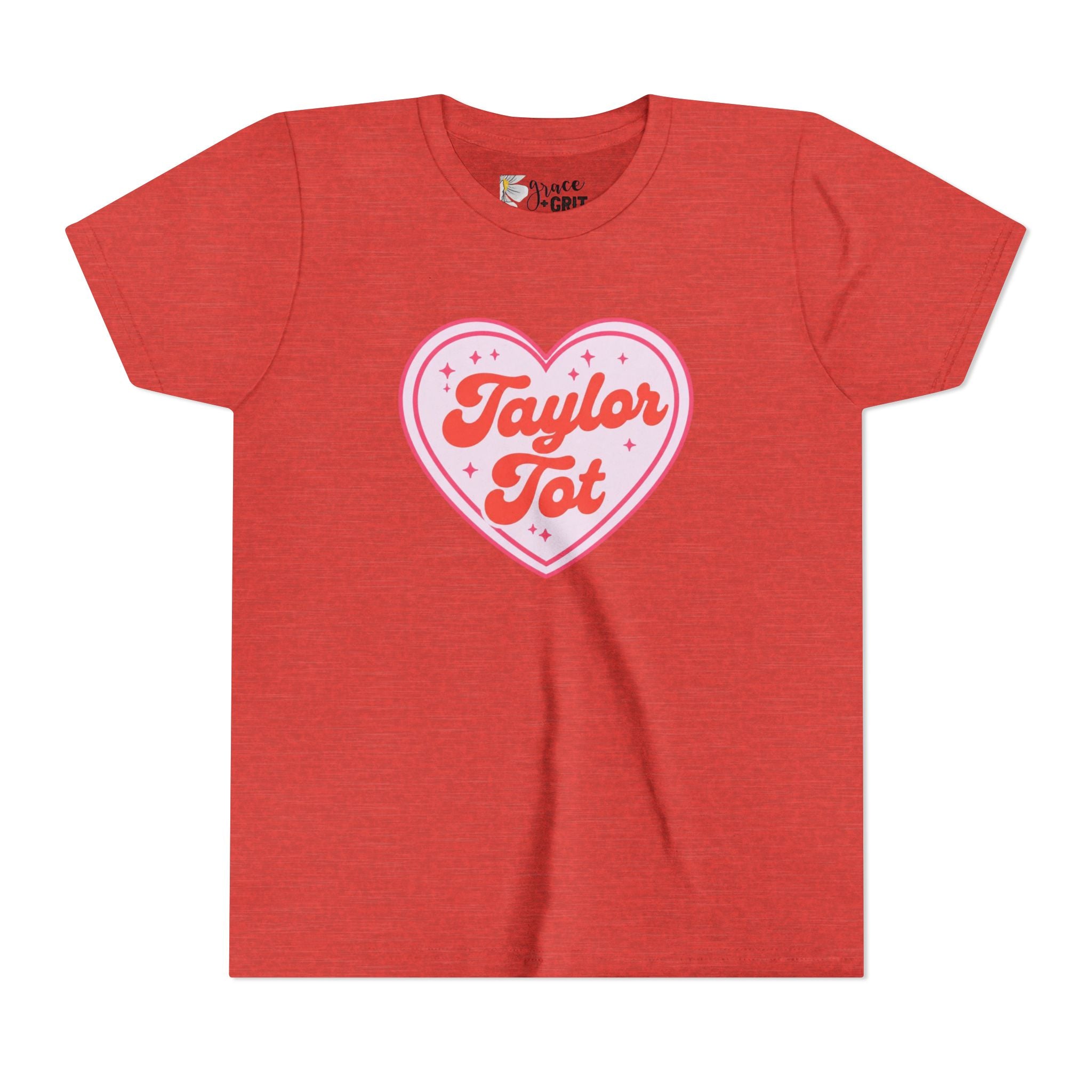 Youth Tee — "Taylor Tot" Pink Heart Kids Shirt