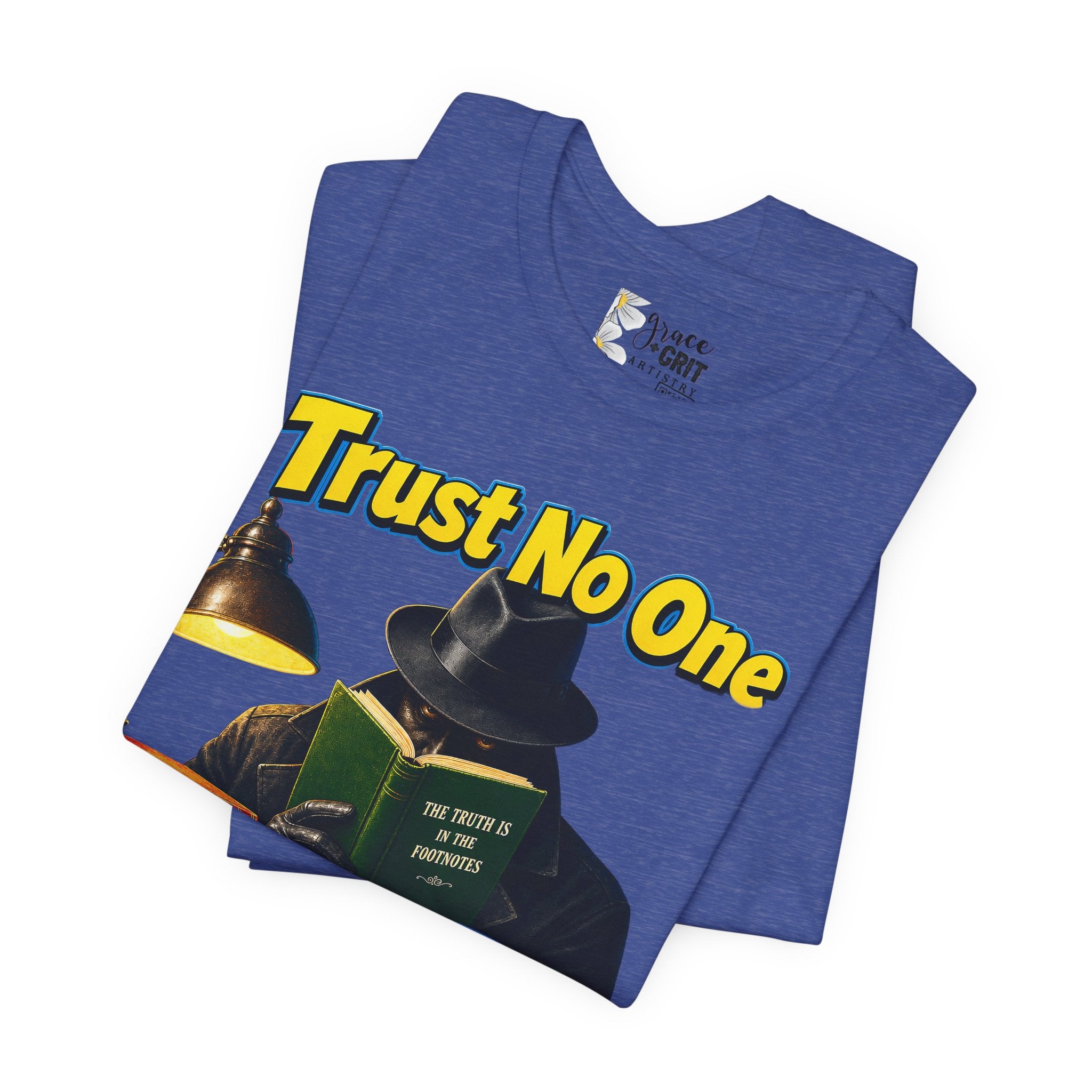 Trust No One “Suspiciously Well Read” Tee – Mystery Reader Graphic T‑Shirt