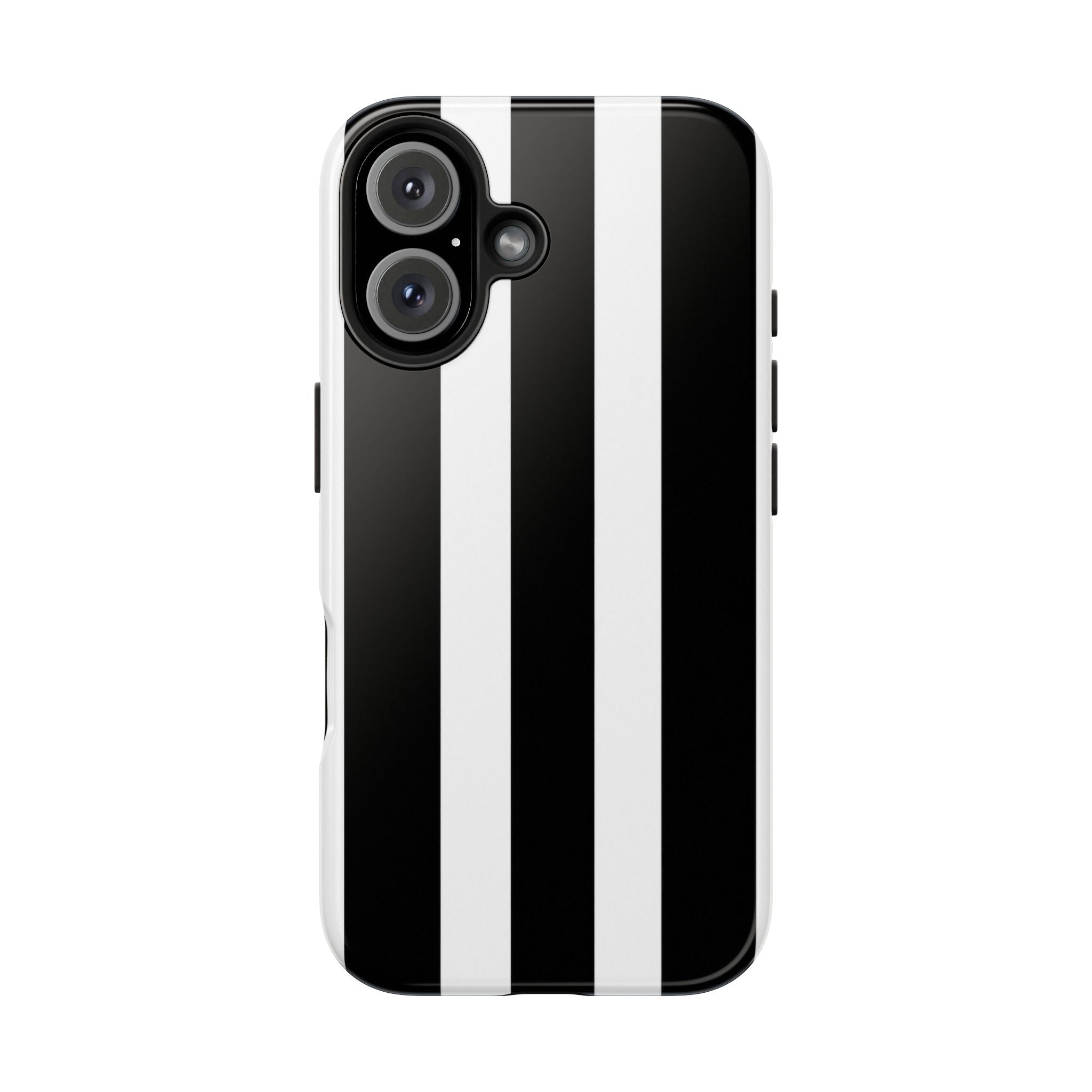 Black & White Bold Stripe Phone Case — Tough Protective Cover