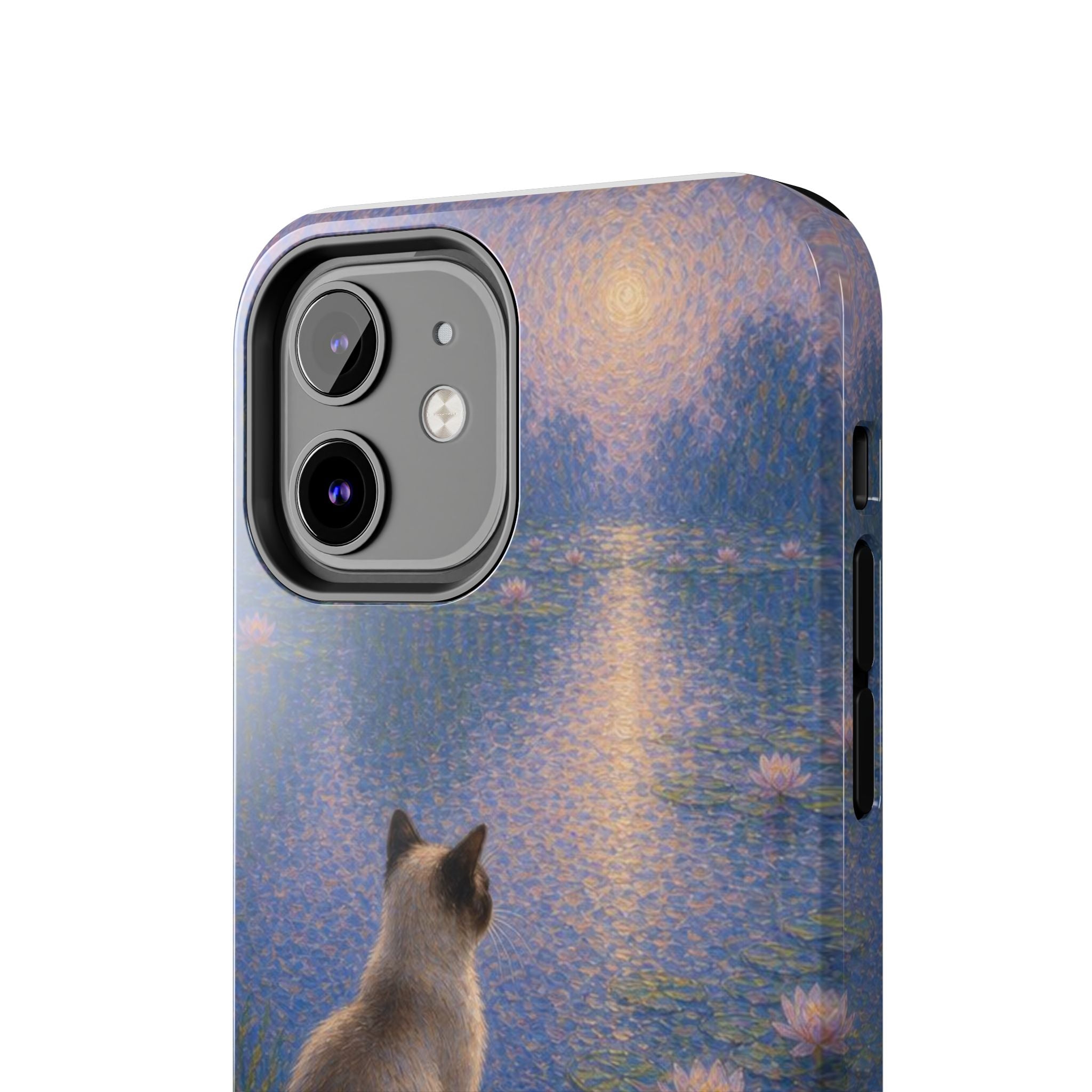 Siamese Cat by Moonlight Tough Phone Case – Waterlily Dream Protective Cover