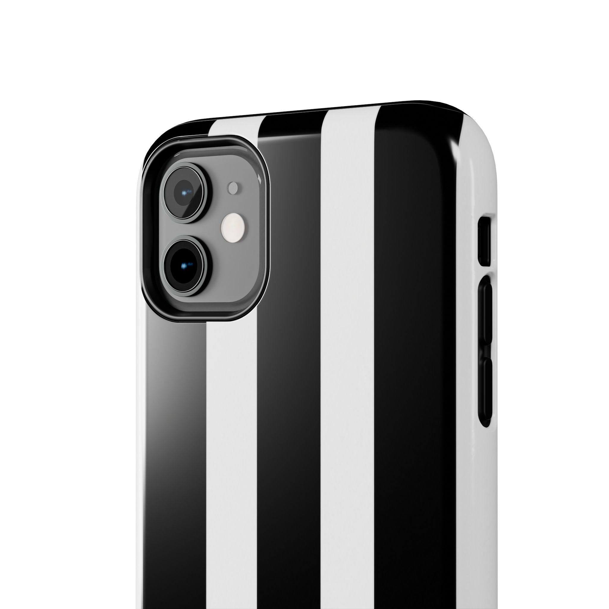 Black & White Bold Stripe Phone Case — Tough Protective Cover