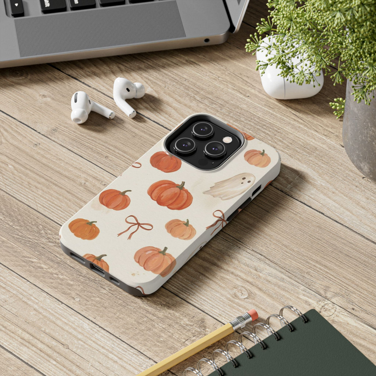 Pumpkin Ghost Phone Case – Cute Halloween Fall Pattern
