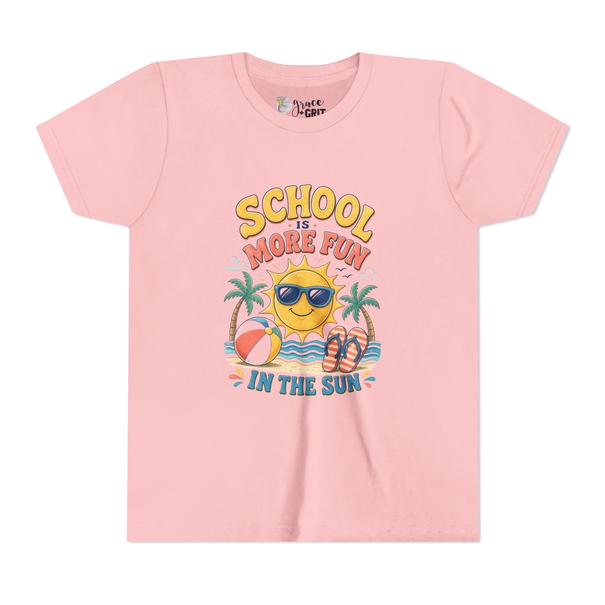 Youth Tee — "School Is More Fun in the Sun" Summer Vacation Shirt