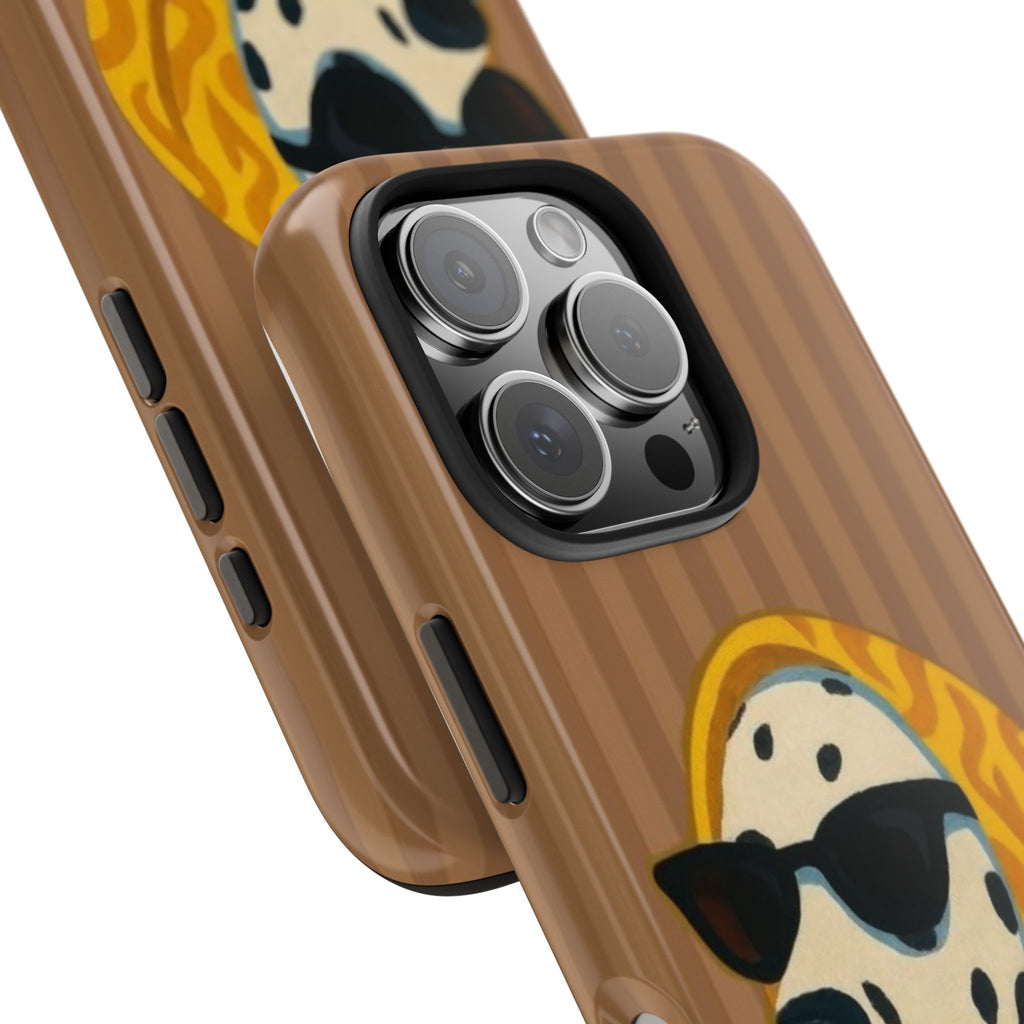 Dalmatian in Scarf Tough Phone Case — Retro Dog Print Protective Cover
