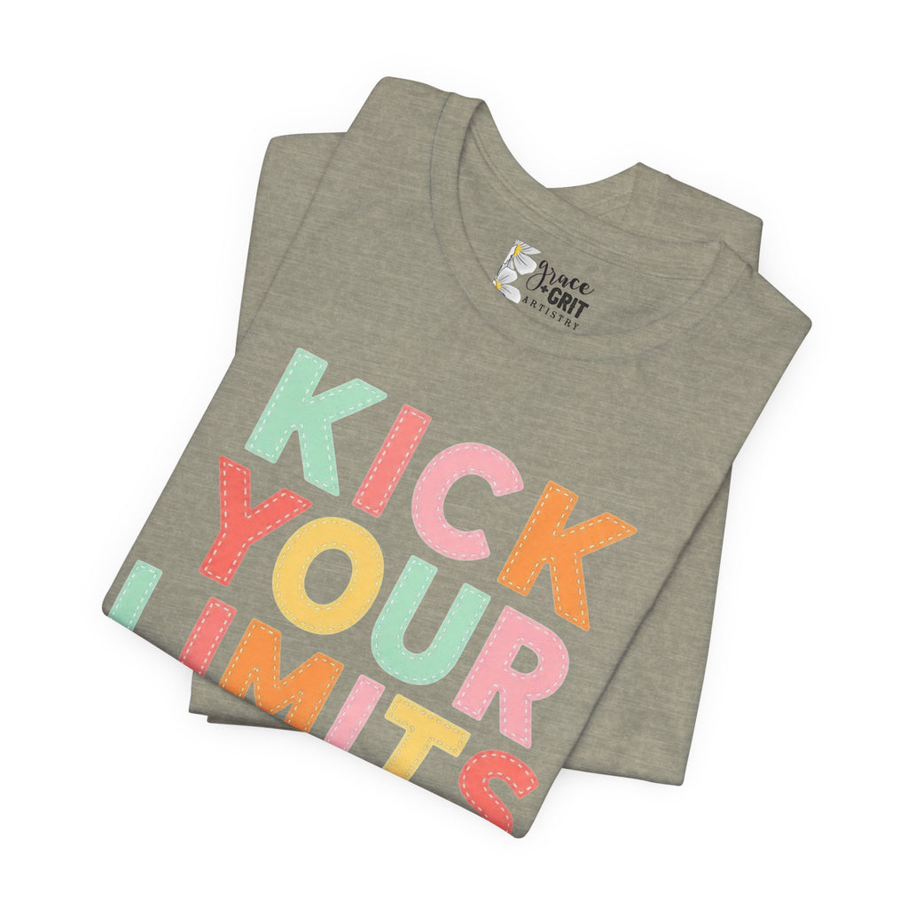 Kick Your Limits T-Shirt | Motivational Martial Arts Graphic Tee