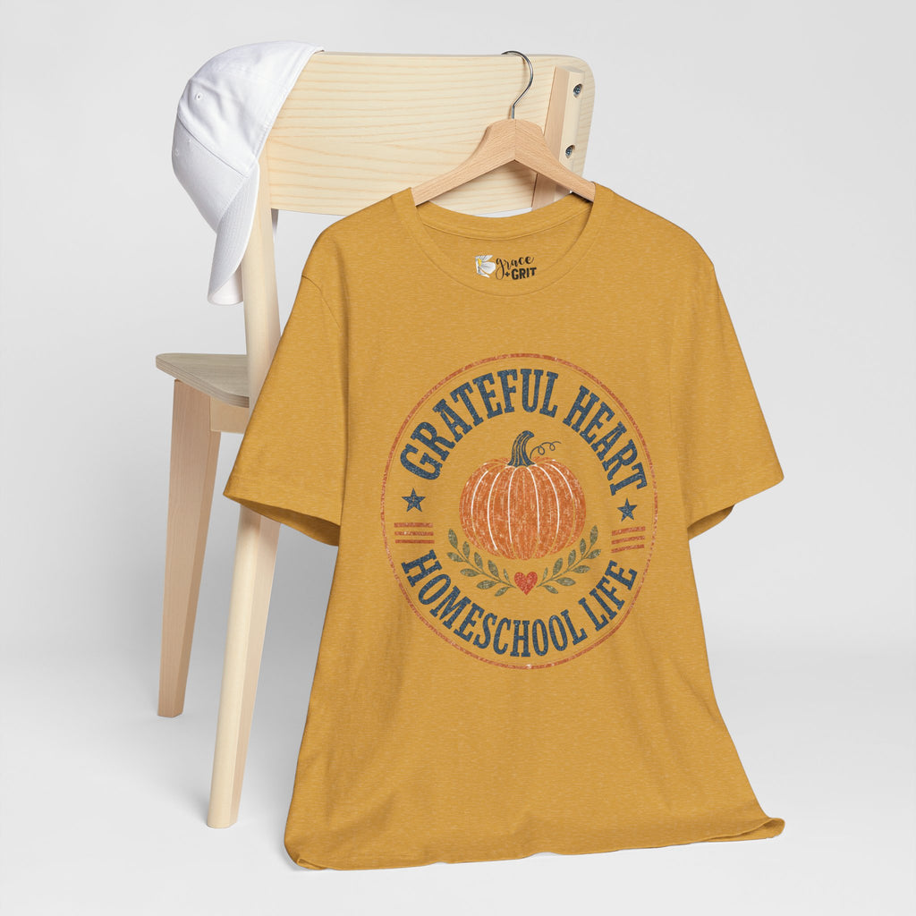 Grateful Hearts Thanksgiving Pumpkin Tee
