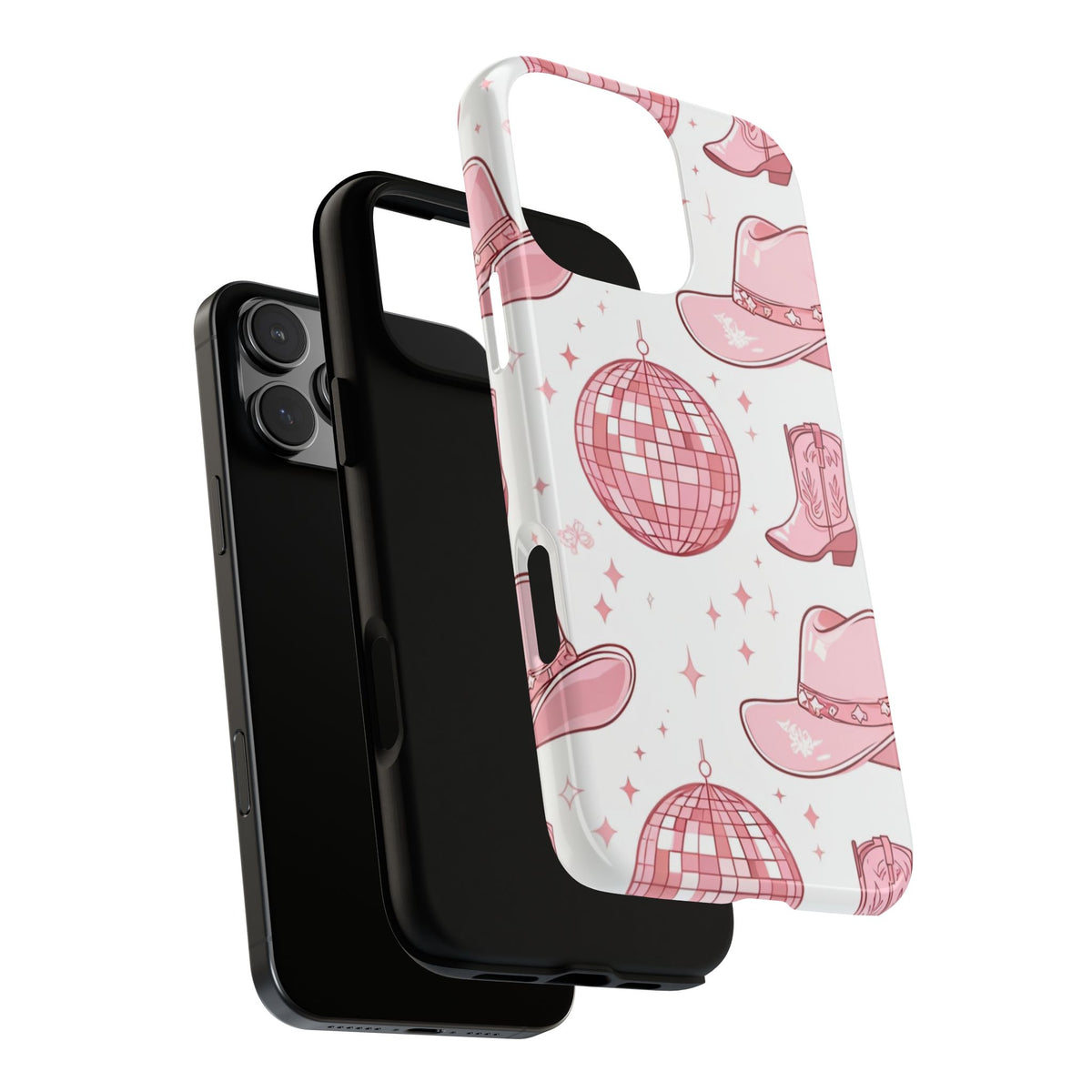 Pink Cowboy Boots & Disco Balls Tough Phone Case